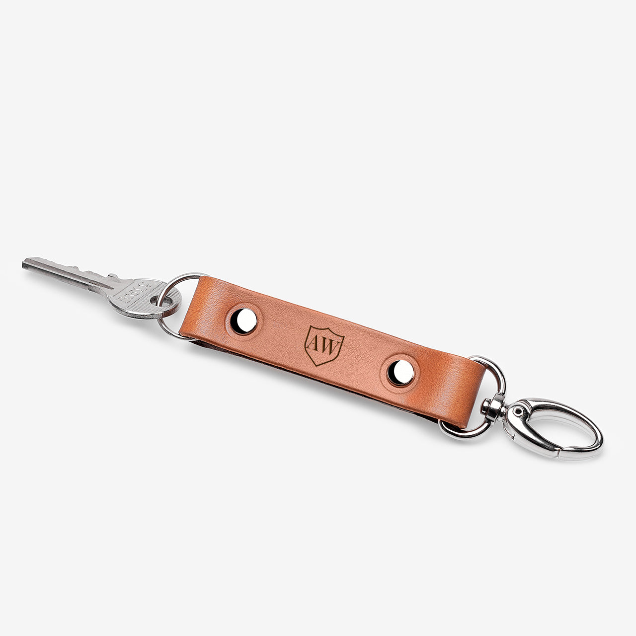 Skórzany brelok grawerowany - elegancki prezent dla niego brelok do kluczy z grawerem prezent dla żołnierza