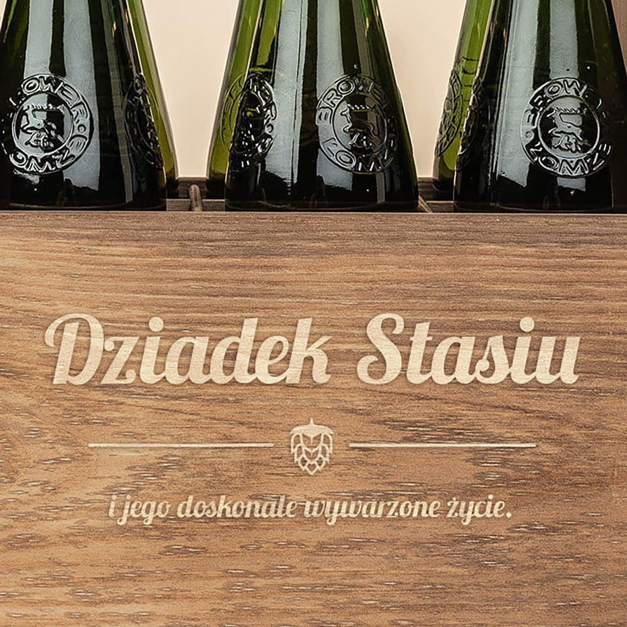 Nosidło na piwo z grawerem - prezent dla dziadka prezent na dzień dziadka prezent dla piwosza nosidło na piwo