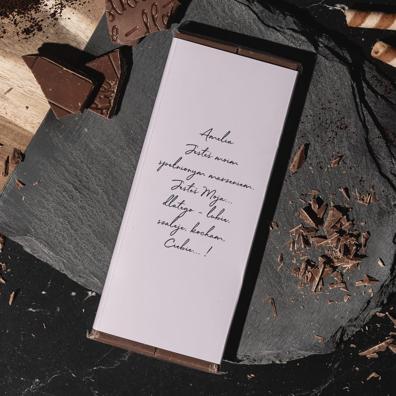 Personalizowana czekolada walentynkowa - Rainbow Love - drobiazg na walentynki