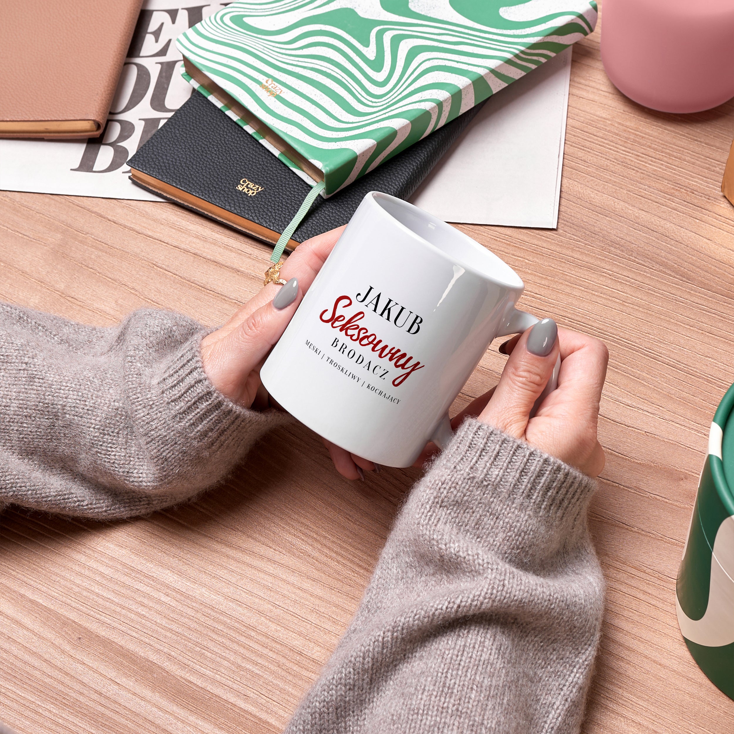 Kubek dla brodacza, kubek męski, kubek z grawerem, kubek z nadrukiem, kubek personalizowany