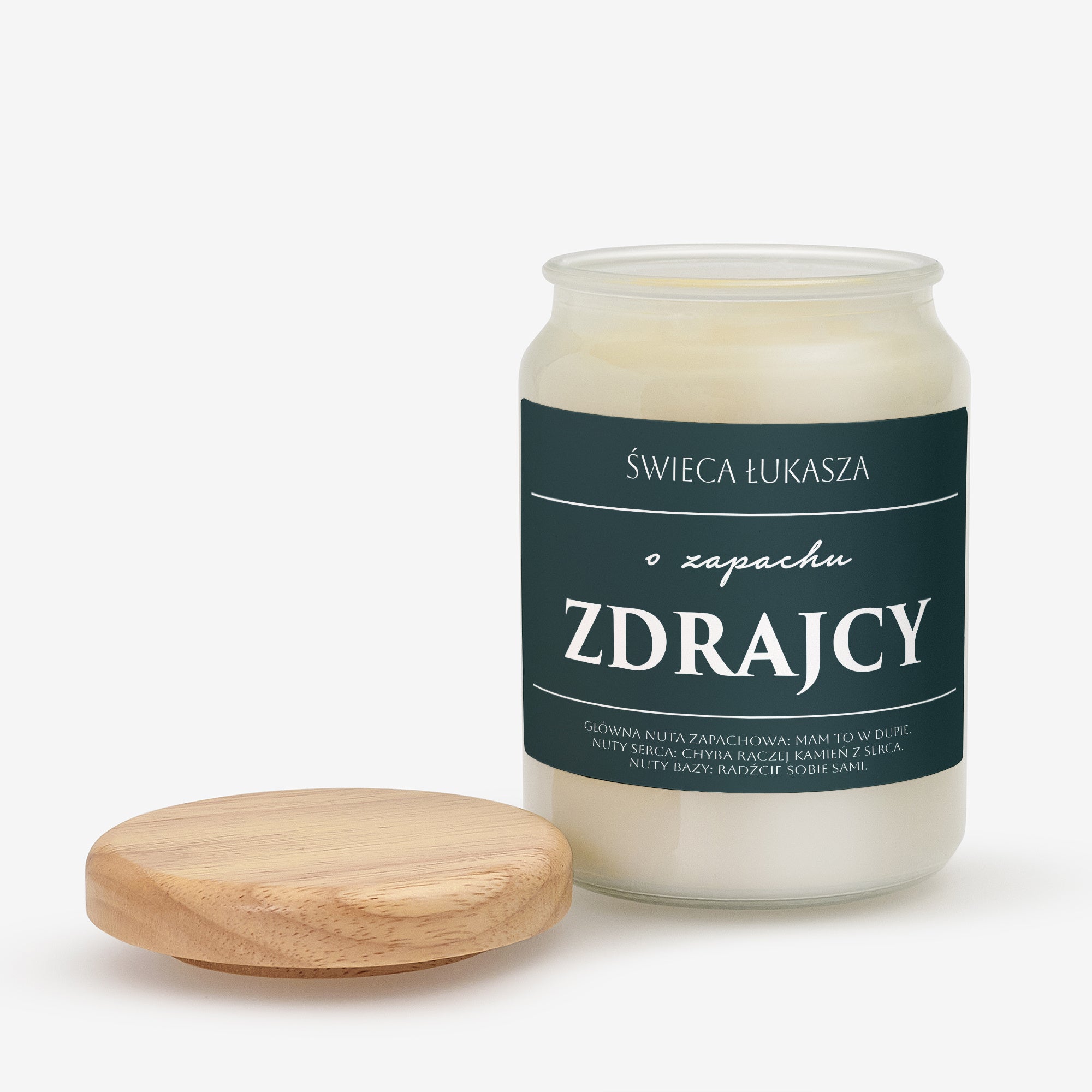 Świeca o zapachu zdrajcy - śmieszny prezent na odejście z pracy