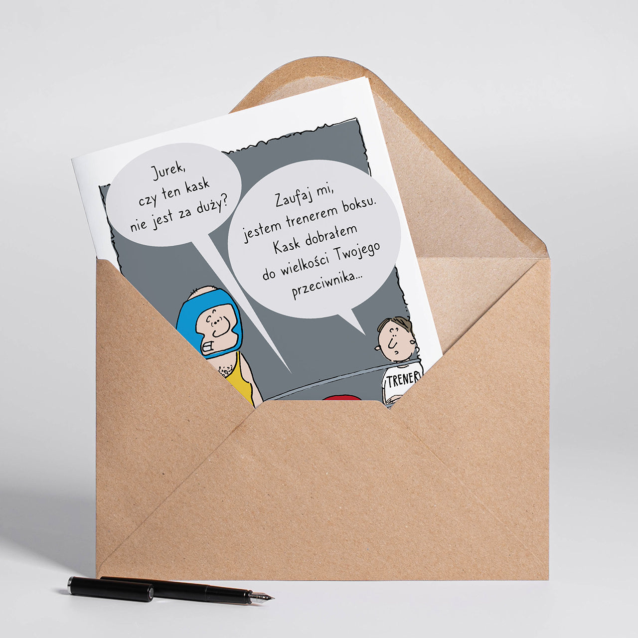 Kartka dla trenera boksu - personalizowana A4