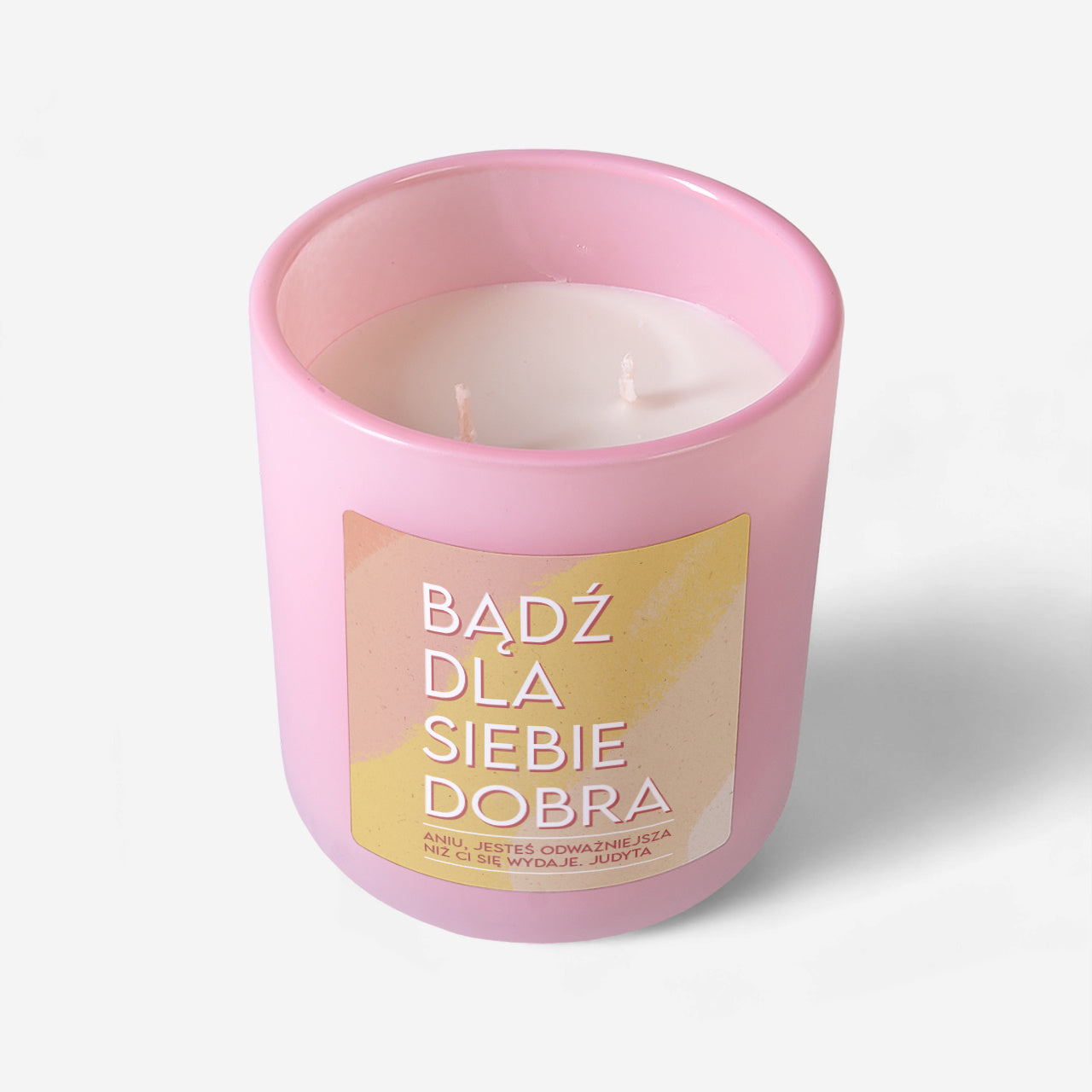 Personalizowana świeca w szkle na prezent dla przyjaciółki
