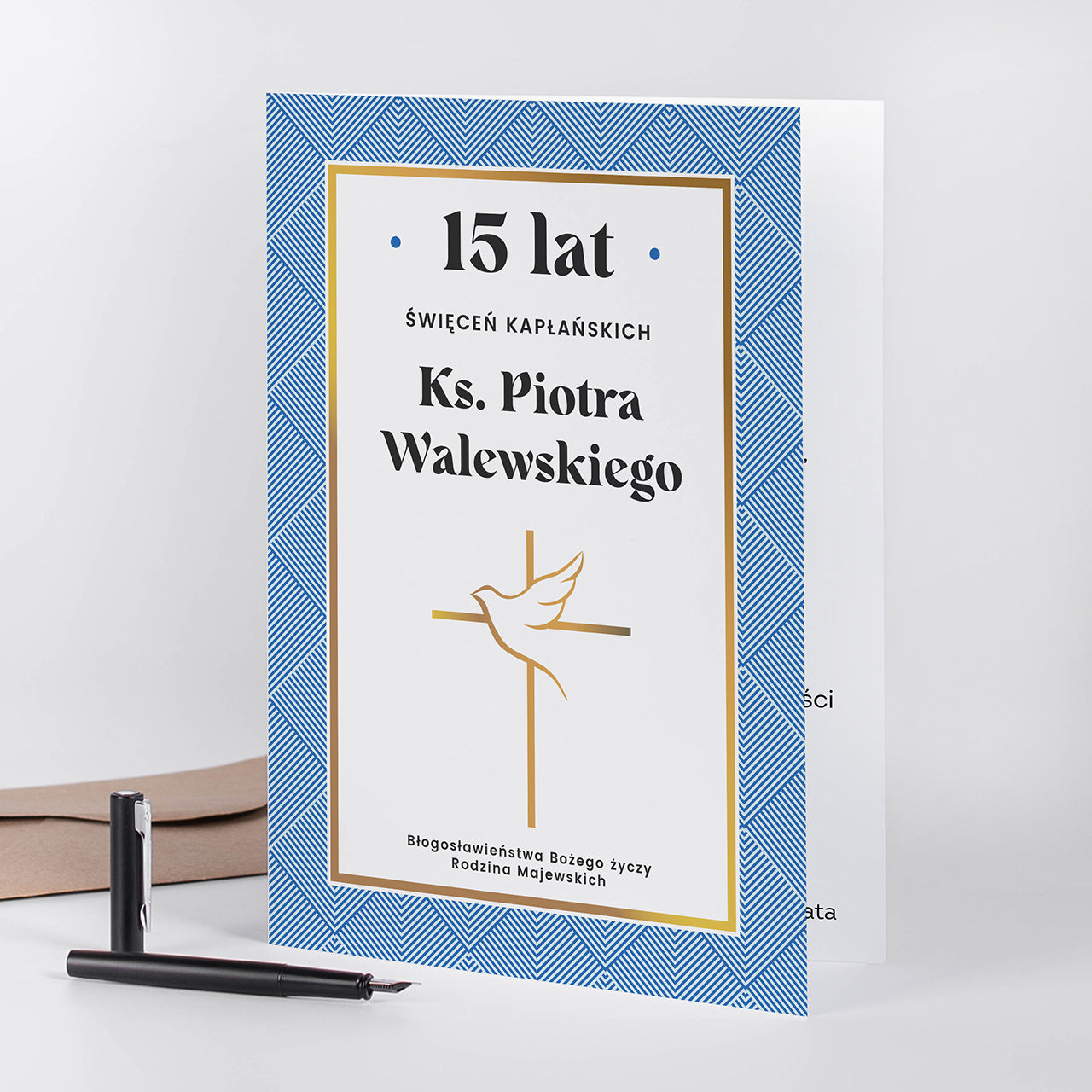 Kartka dla księdza z okazji święceń kapłańskich A4 prezent dla księdza kartka na rocznicę święceń