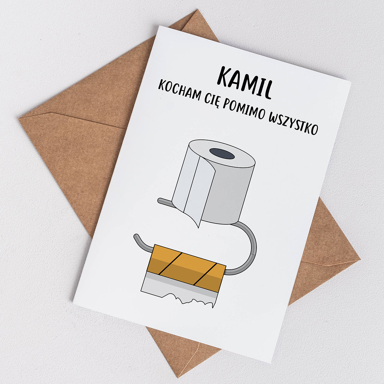 Śmieszna kartka walentynkowa dla niego - papier