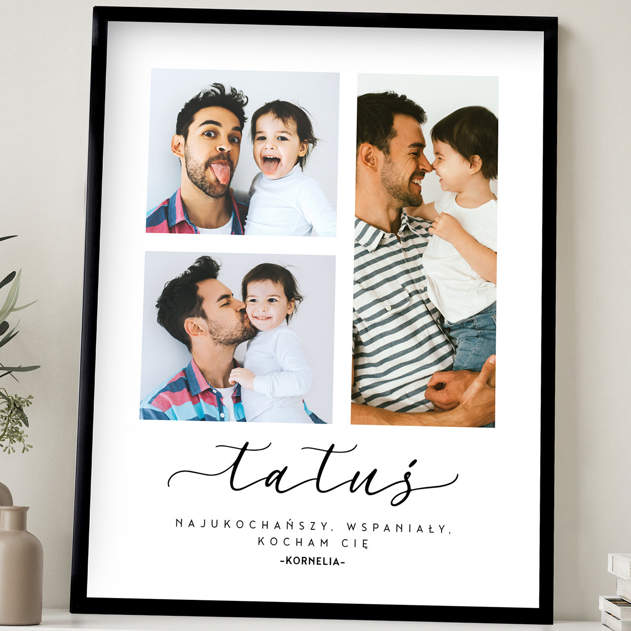 Plakat dla taty ze zdjęciami