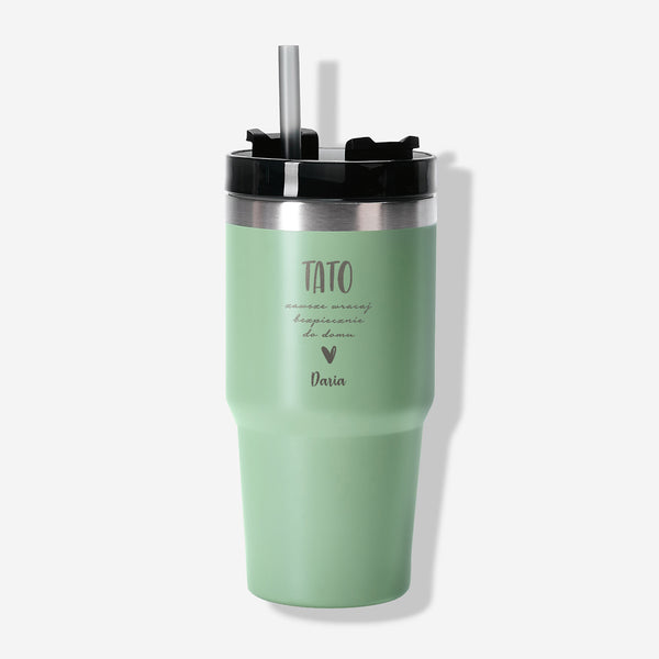 Personalizowany kubek termiczny na Dzień Ojca - Wracaj bezpiecznie