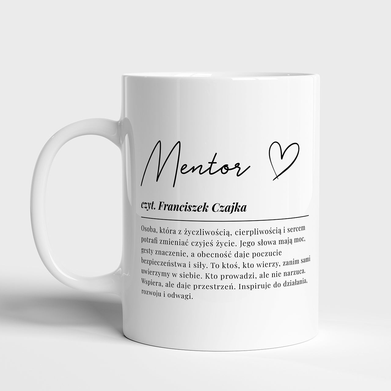 Kubek personalizowany - Definicja - prezent dla mentora