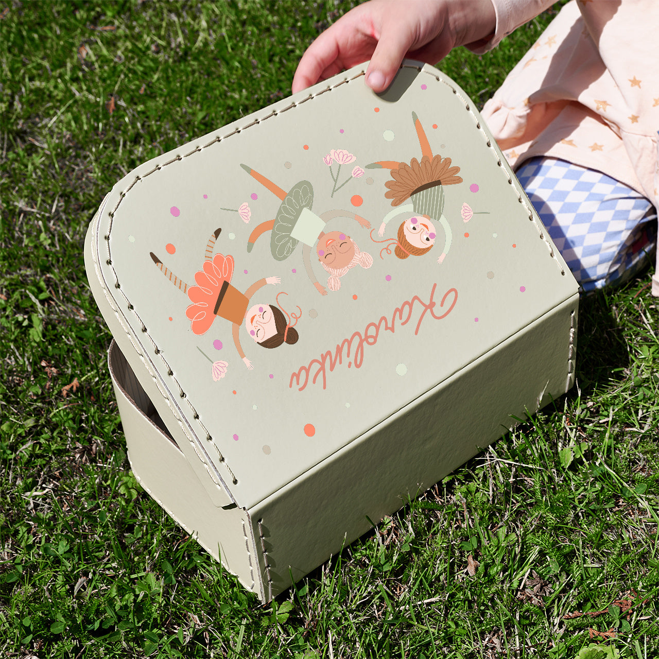 Kuferek personalizowany dla dziewczynki - baletnice