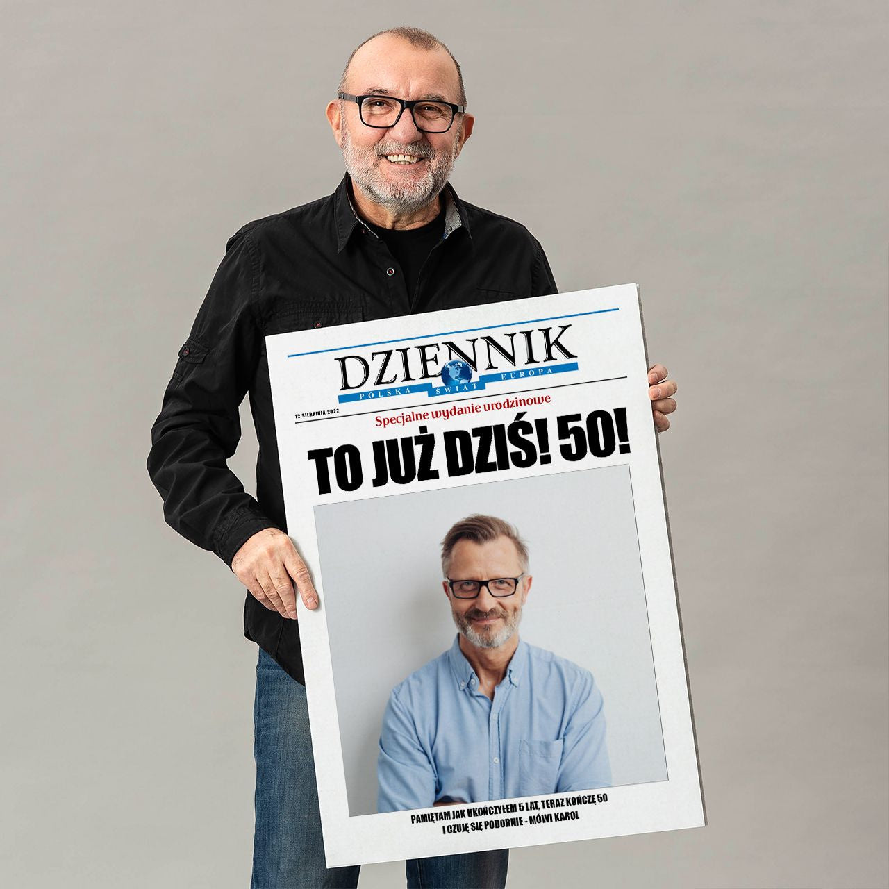 Duża kartka na 50 urodziny - Gazeta Dziennik