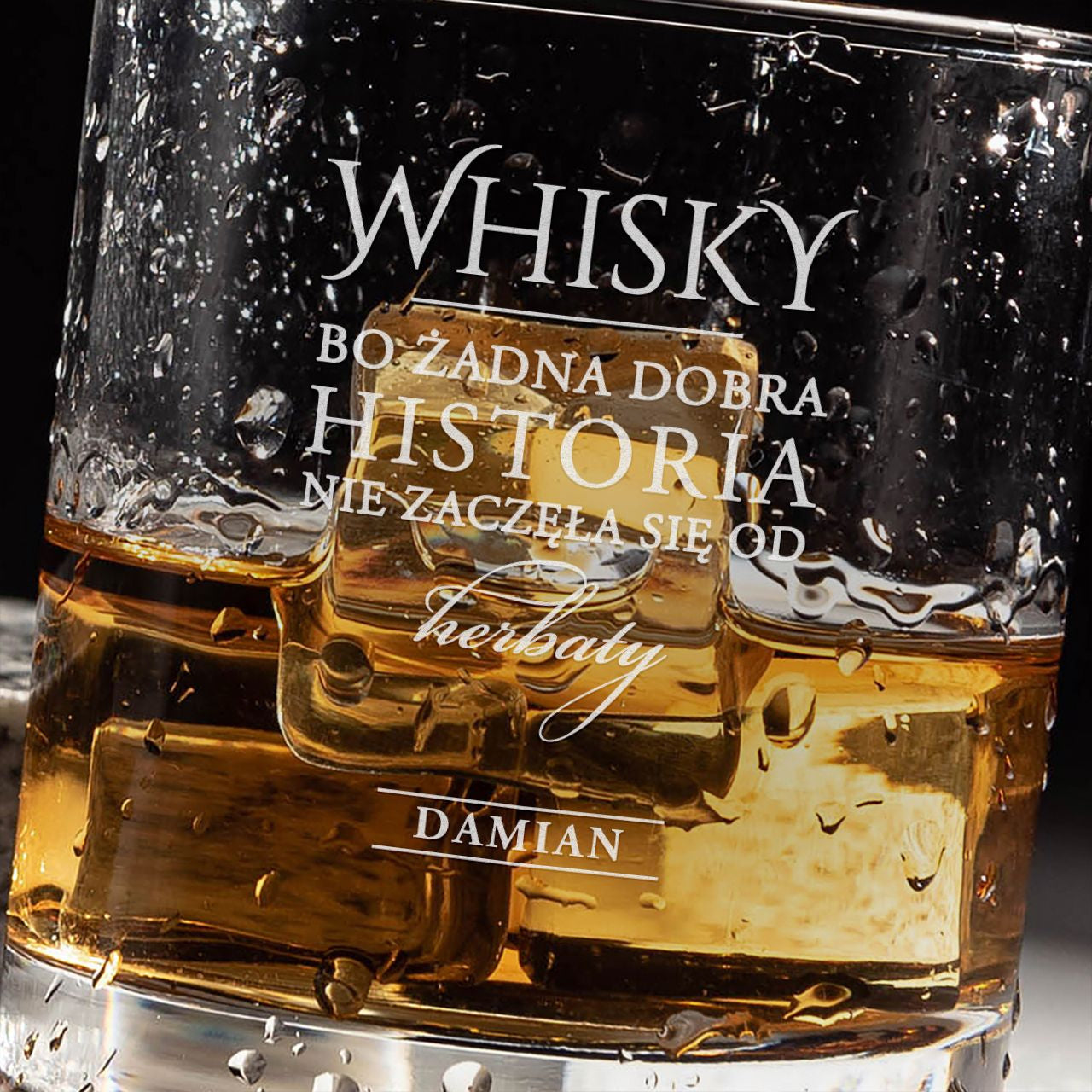 Personalizowana szklanka do whisky - Dobra Historia