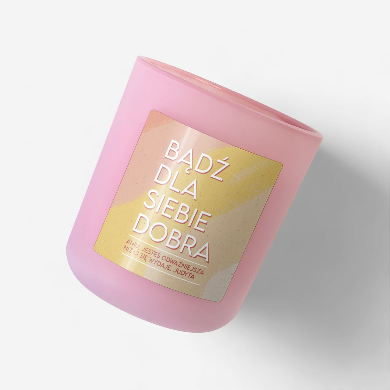 Personalizowana świeca w szkle na prezent dla przyjaciółki