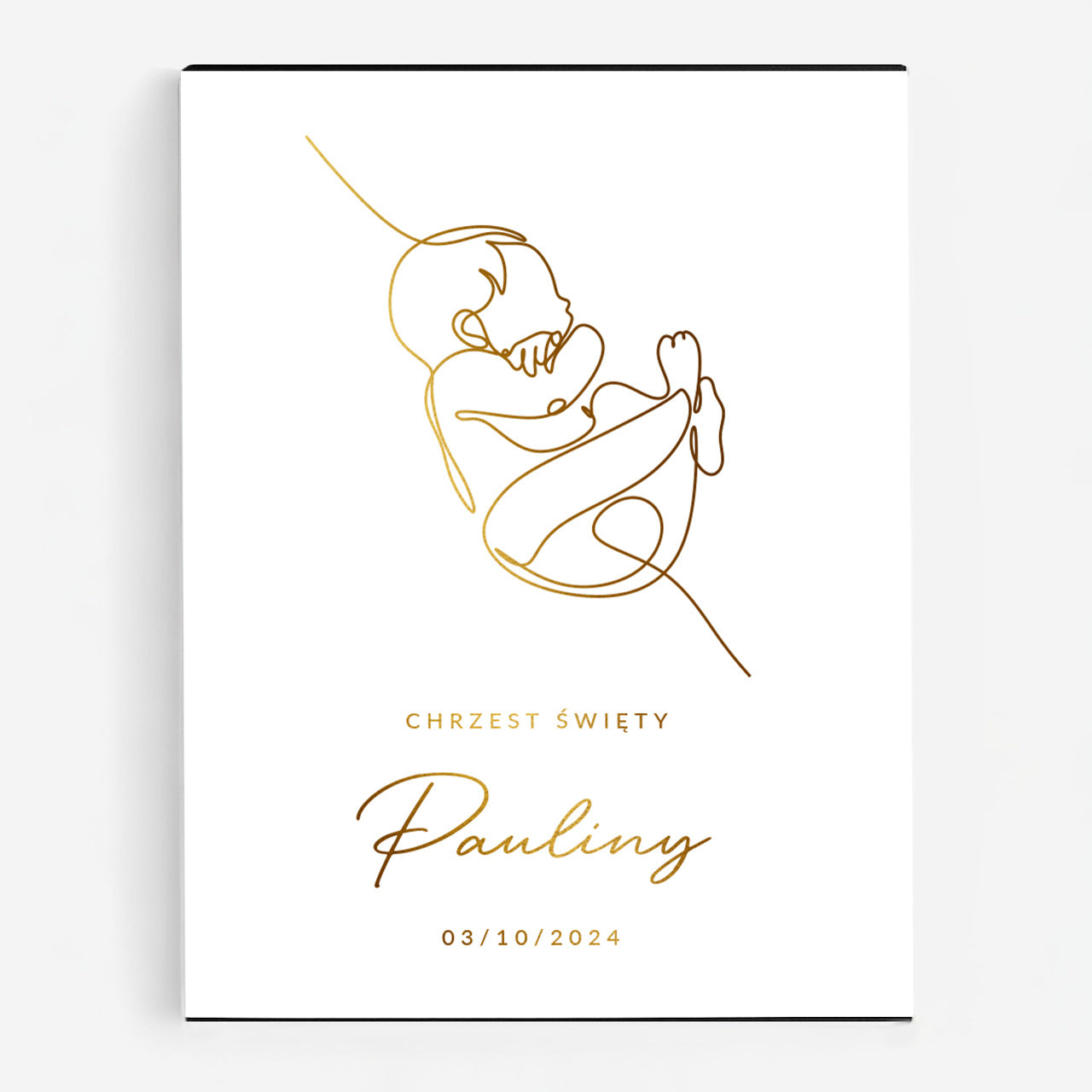 Czekoladki ze złoceniem na podziękowanie za obecność na Chrzcie