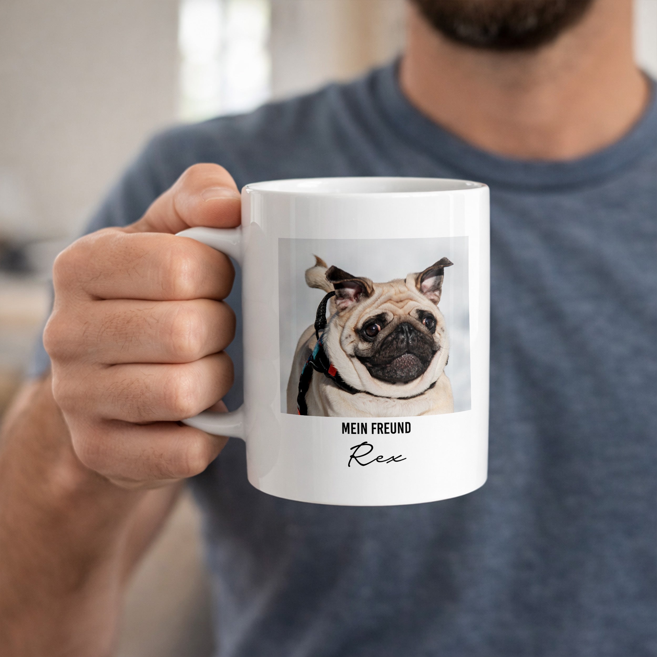 Tasse mit Foto FREUND Geschenk für Hundeliebhaber
