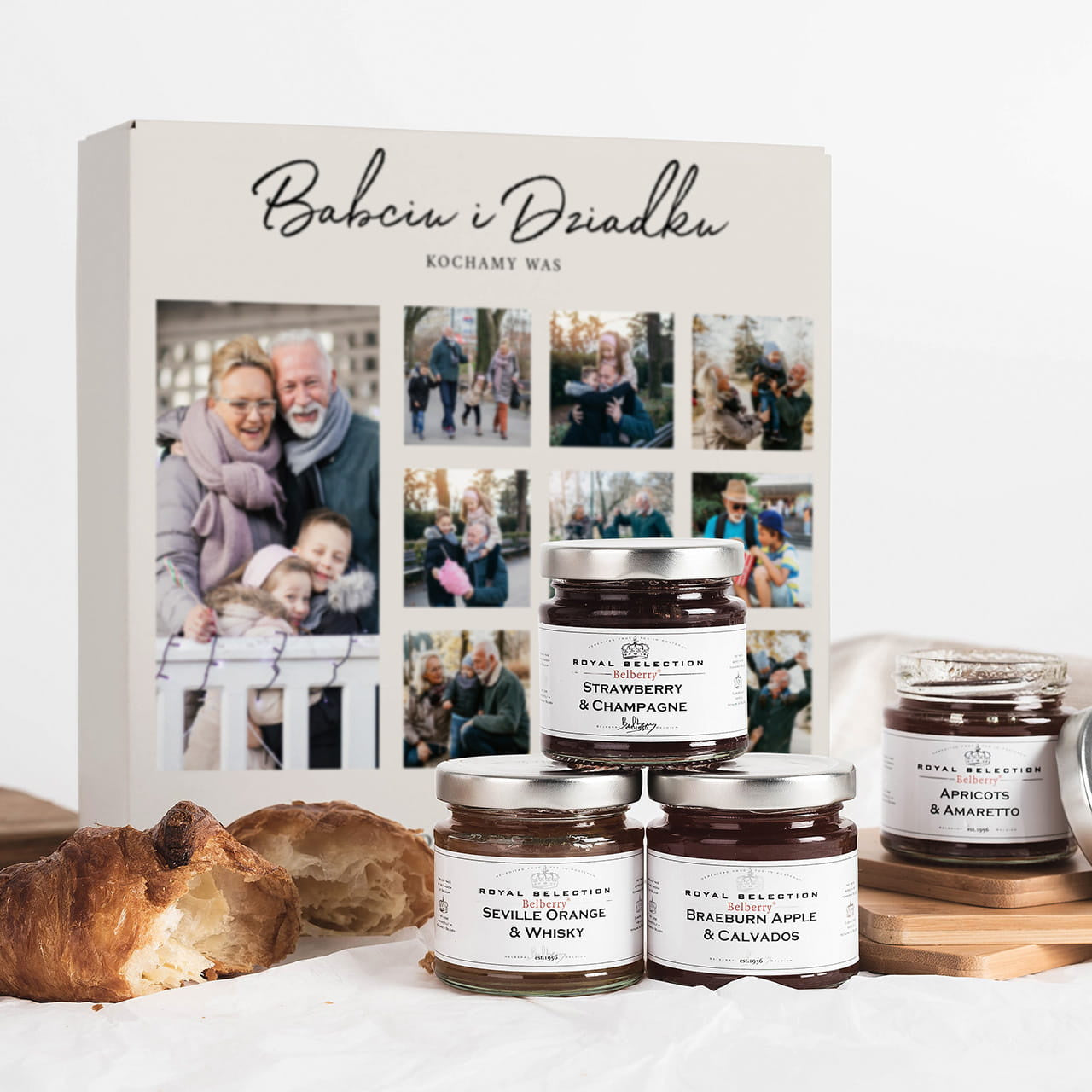 Personalizowany zestaw prezentowy z konfiturami dla Babci i Dziadka