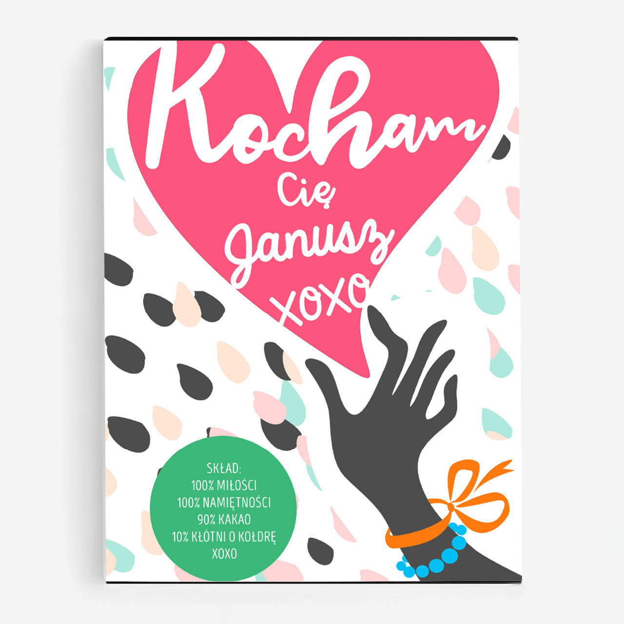 Czekoladki z personalizacją dla narzeczonego - kocham Cię