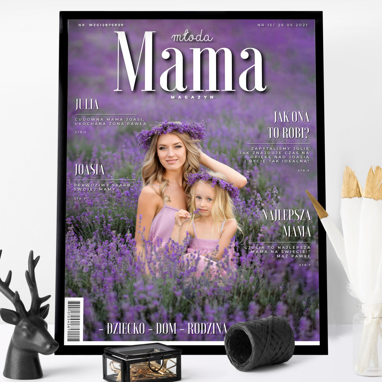 Plakat ze zdjęciem dla młodej mamy prezent na dzień mamy prezent dla młodej mamy personalizowany plakat
