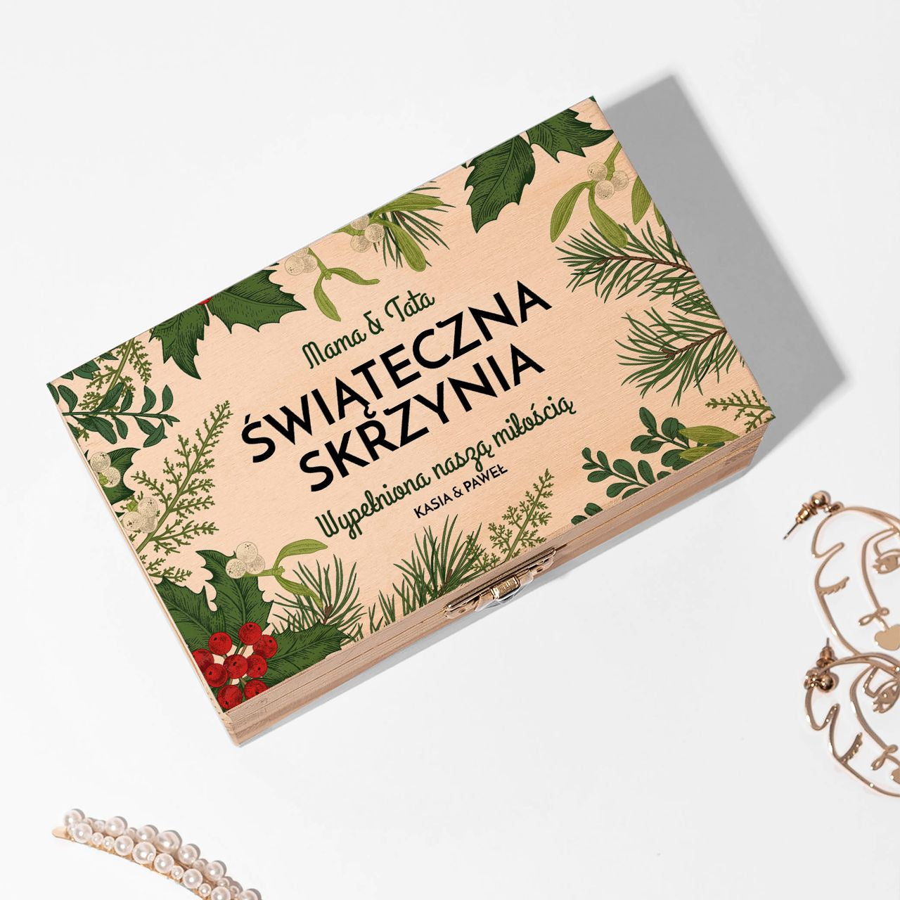 Personalizowana szkatułka dla rodziców na Święta