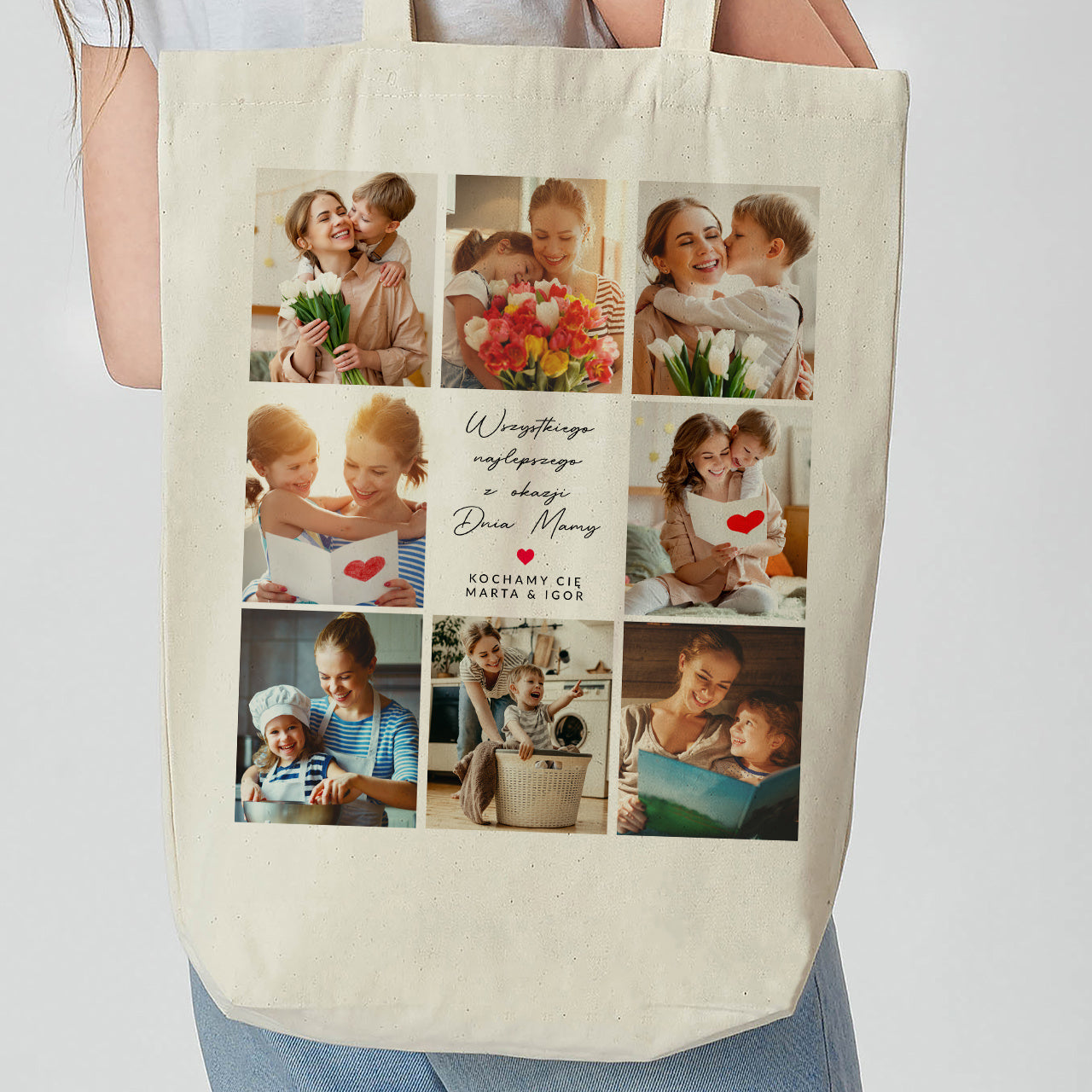 Torba ze zdjęciami na prezent z okazji Dnia Mamy torba na dzień mamy prezent na dzień mamy prezent dla mamy 