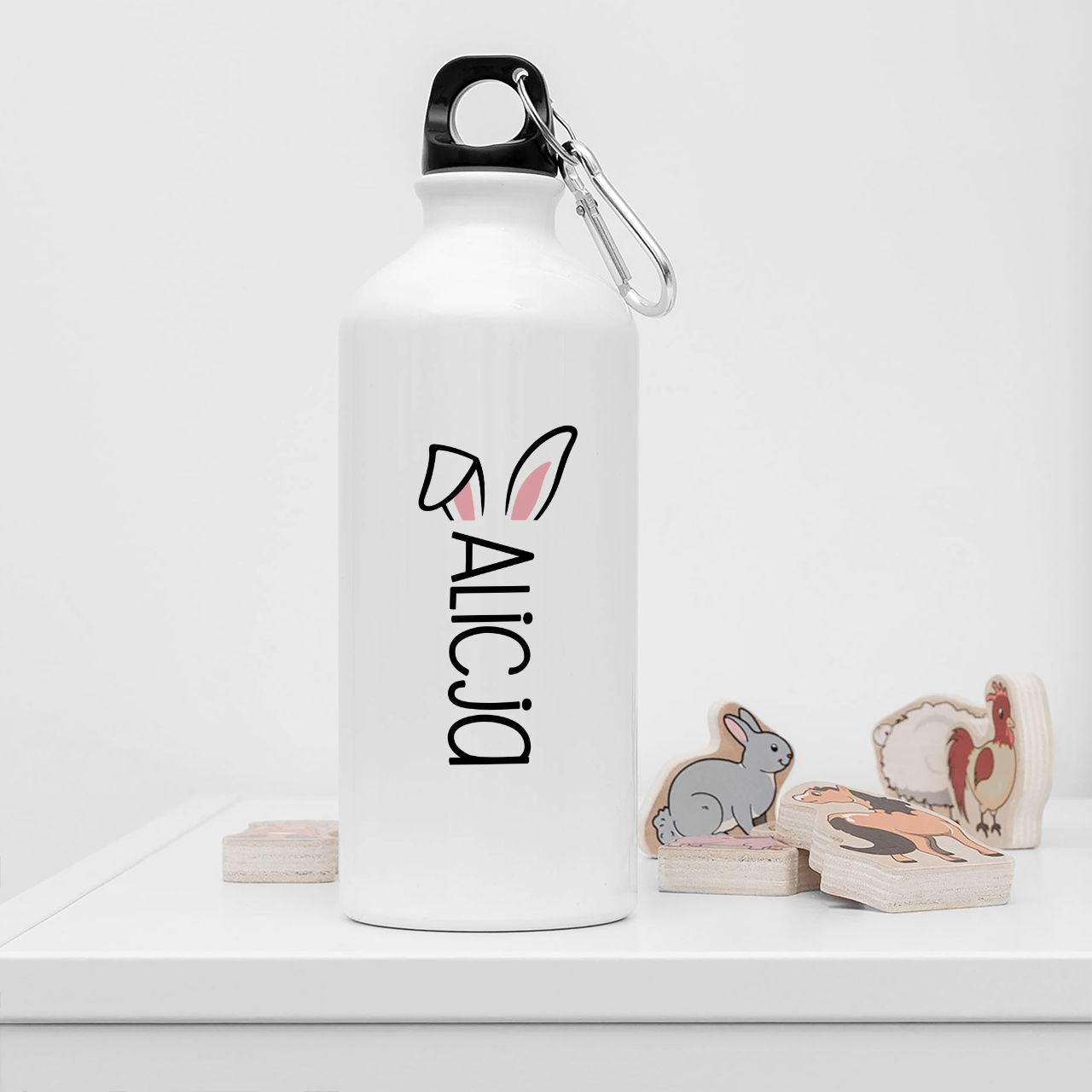 Personalizowany bidon z imieniem dla dziecka- zajączek