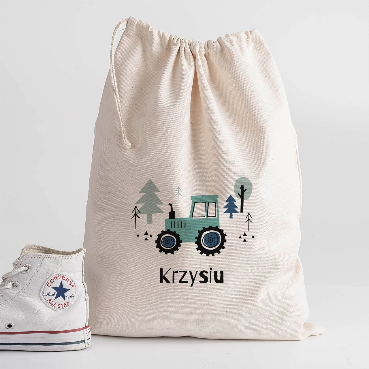Worek do przedszkola z imieniem - Traktor
