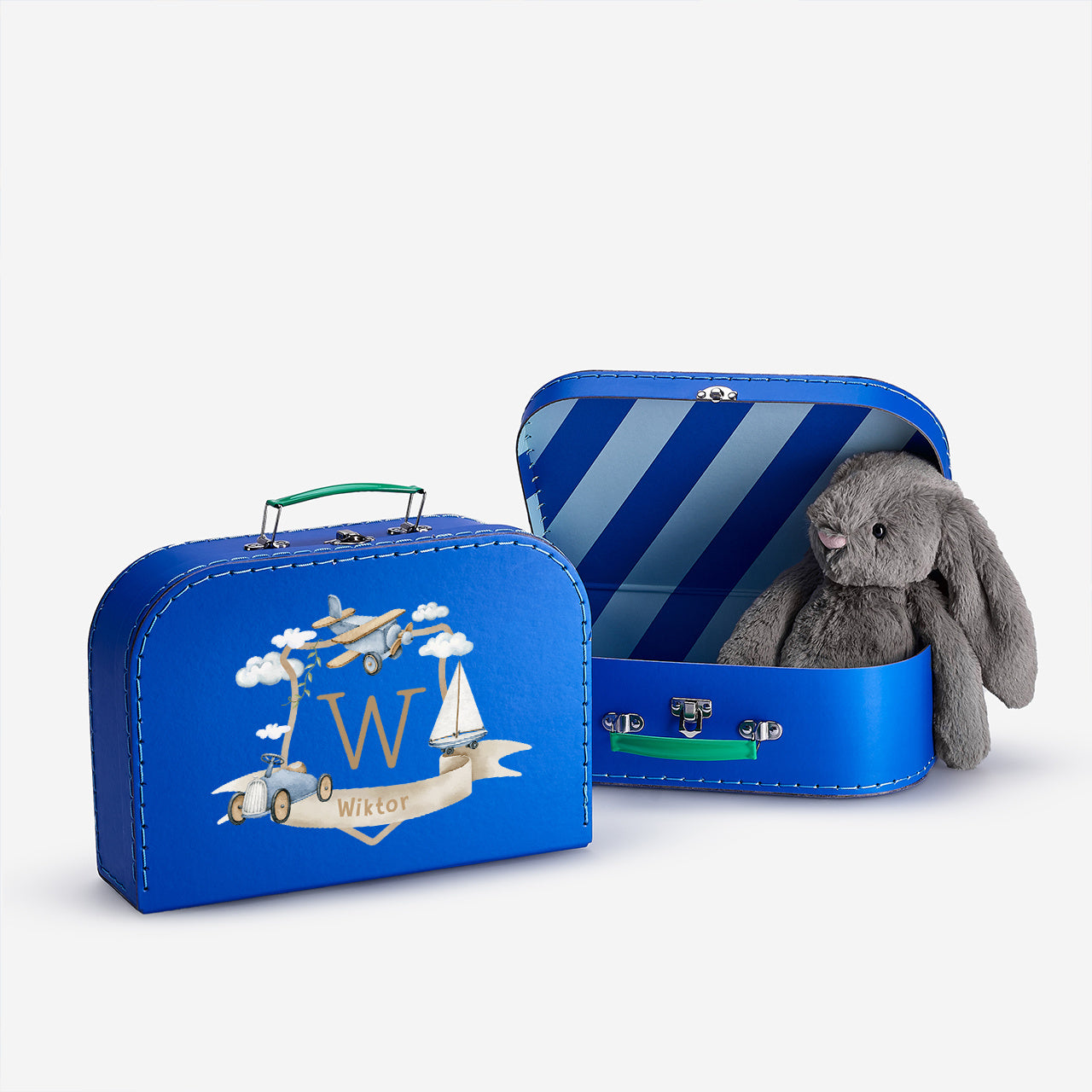 Walizka personalizowana z imieniem dziecka - prezent z okazji narodzin dziecka