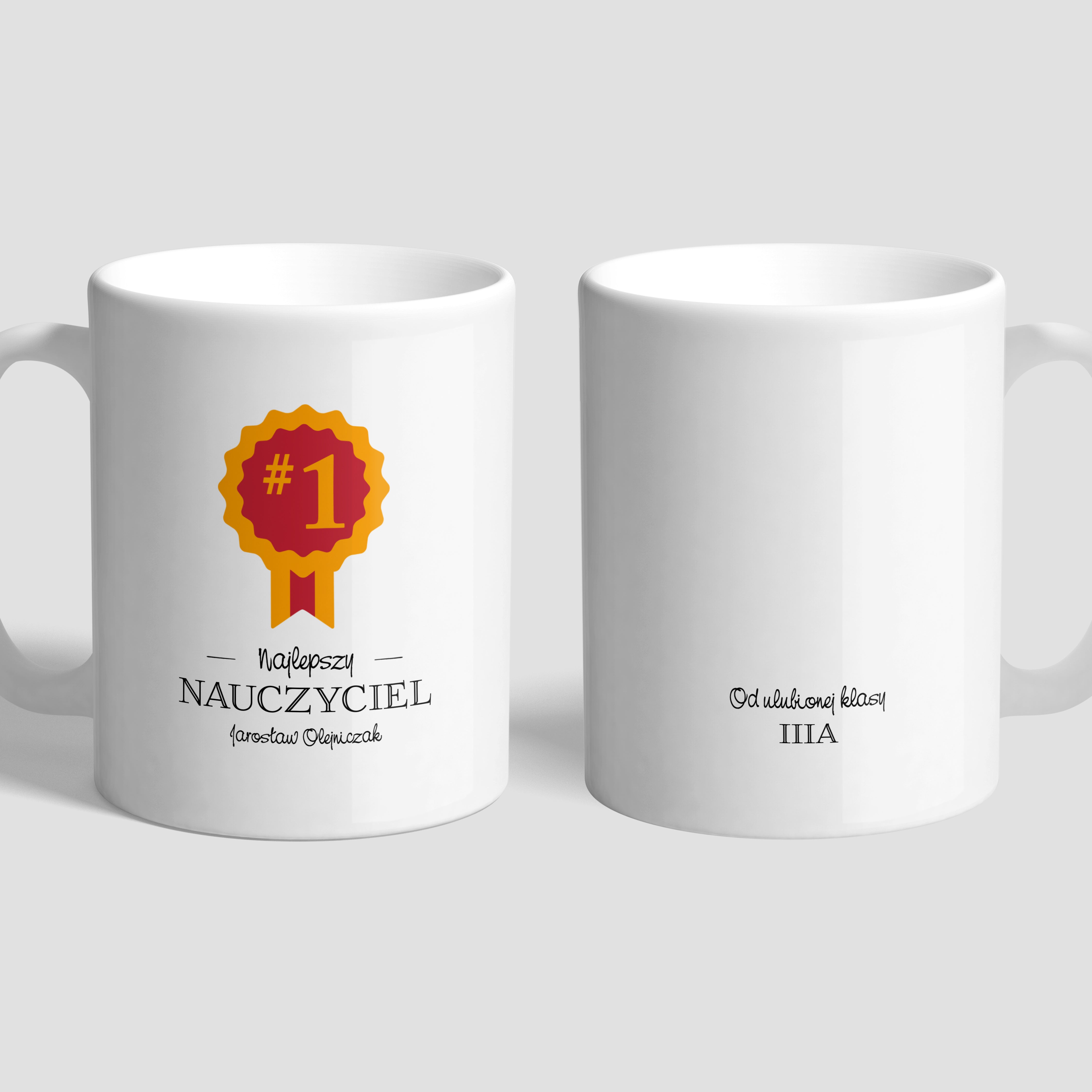 Personalizowany kubek na zakończenie szkoły dla nauczyciela