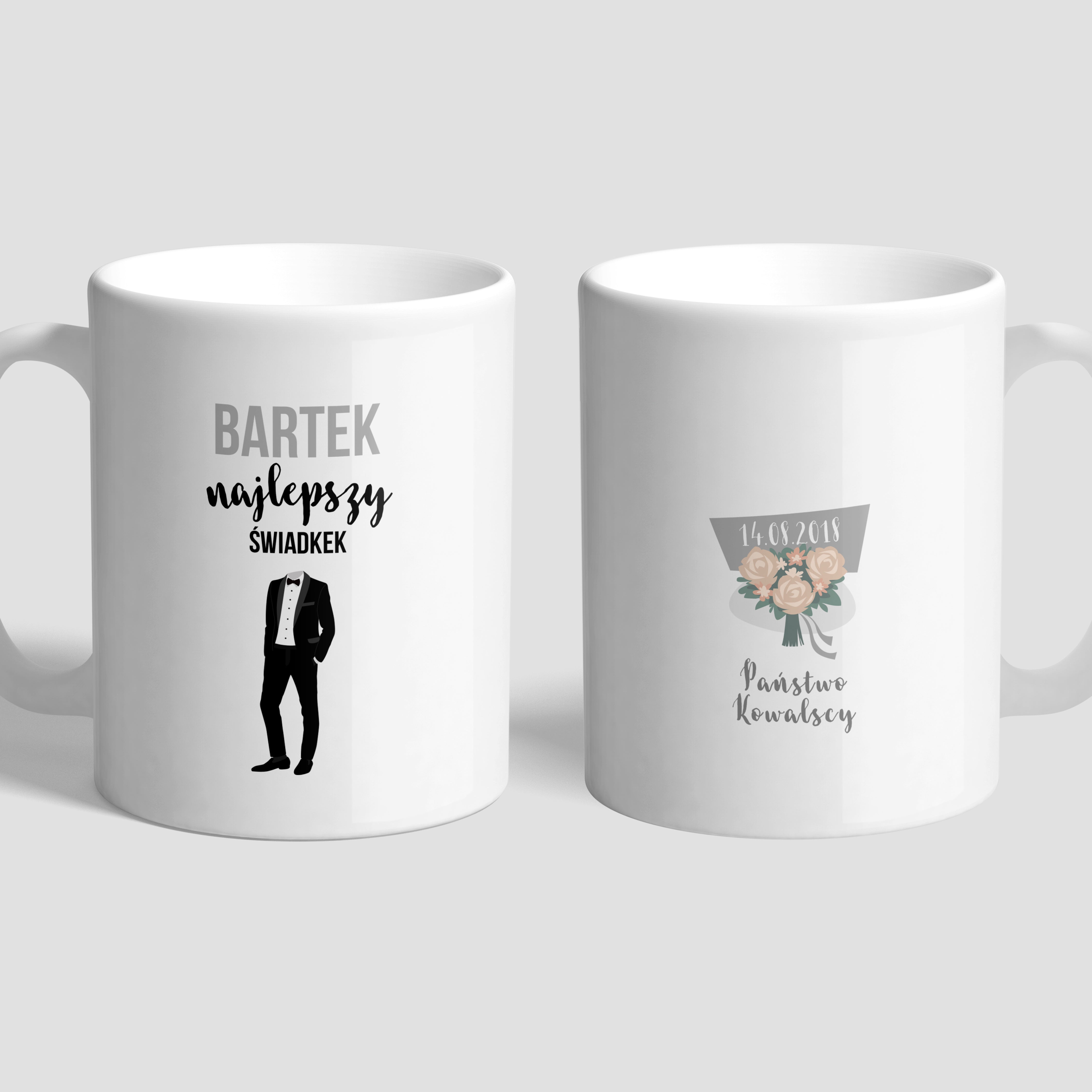 Kubek personalizowany - podziękowanie dla świadka podziękowania dla świadka prezent dla świadka