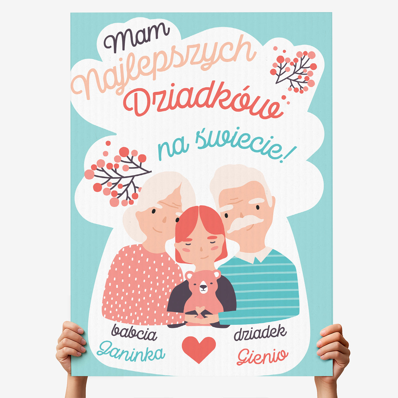 Personalizowana kartka xxl na Dzień Babci i Dziadka - laurka