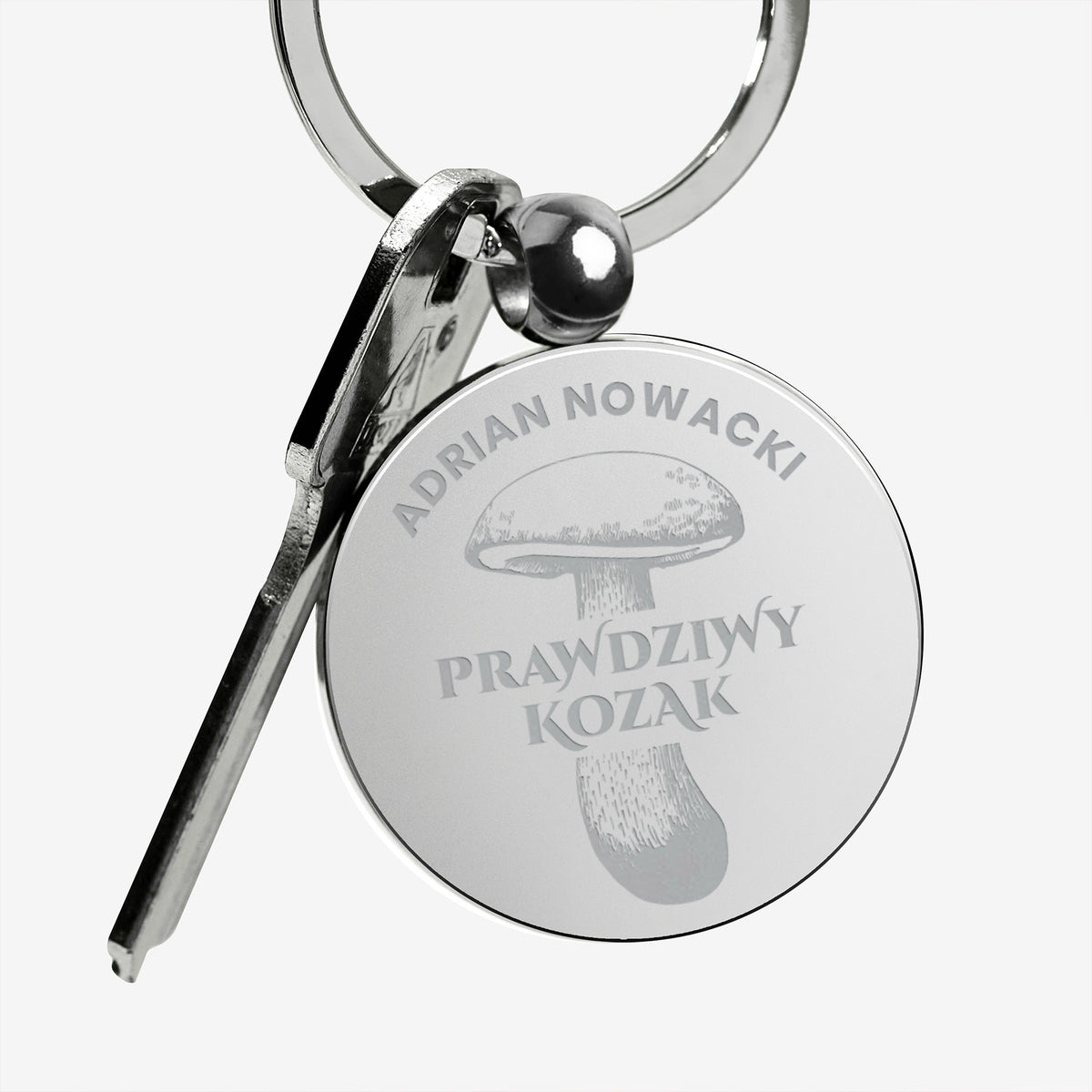 Grawerowany brelok dla grzybiarza