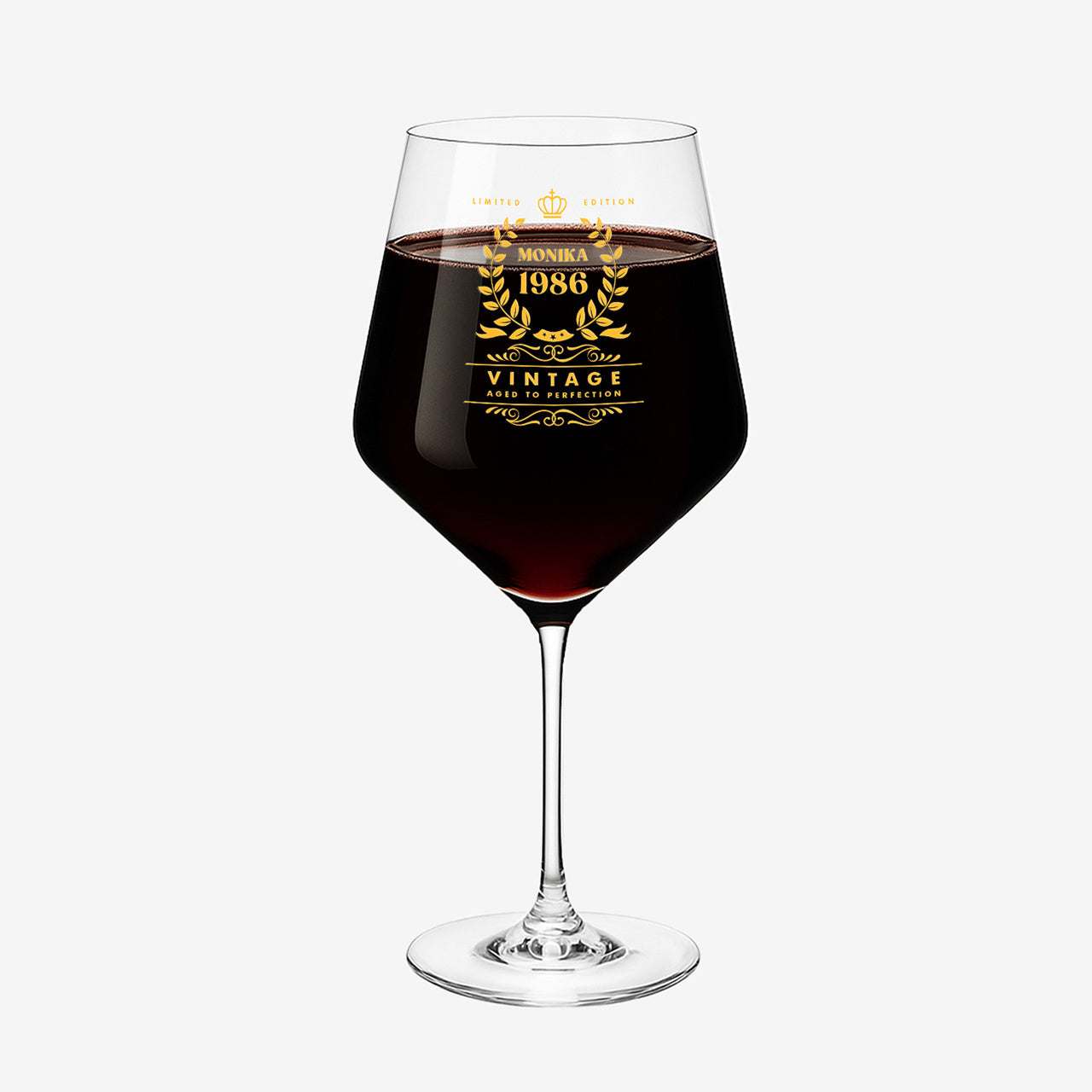 Duży kieliszek do wina z personalizacją - prezent na 40 urodziny dla koleżanki