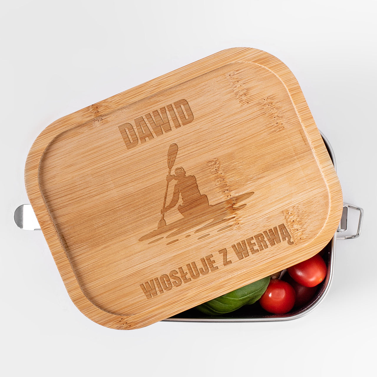 Personalizowany lunchbox - prezent dla kajakarza pojemnik na przekąski lunchbox dla kajakarza
