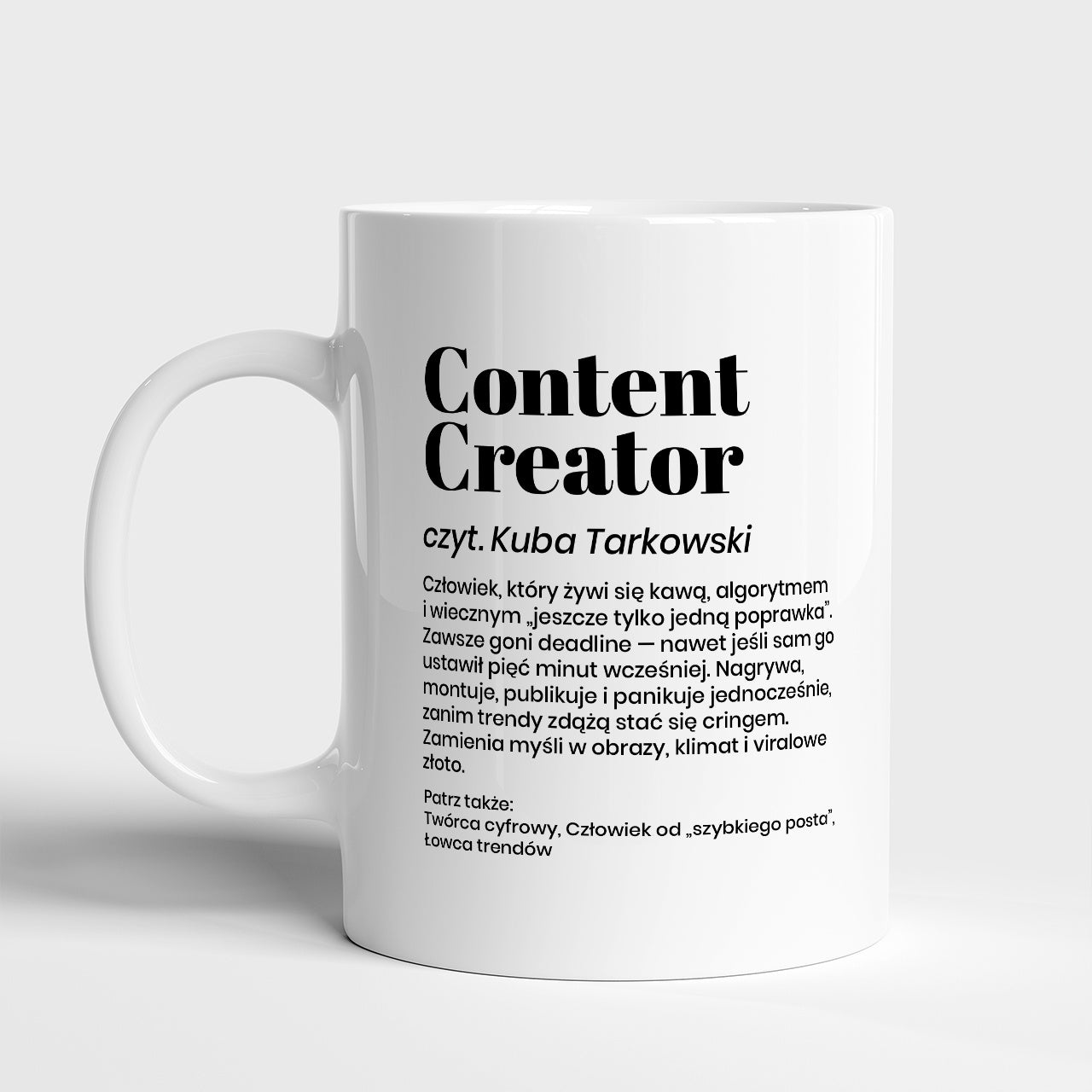 Personalizowany kubek dla influencera - content creator