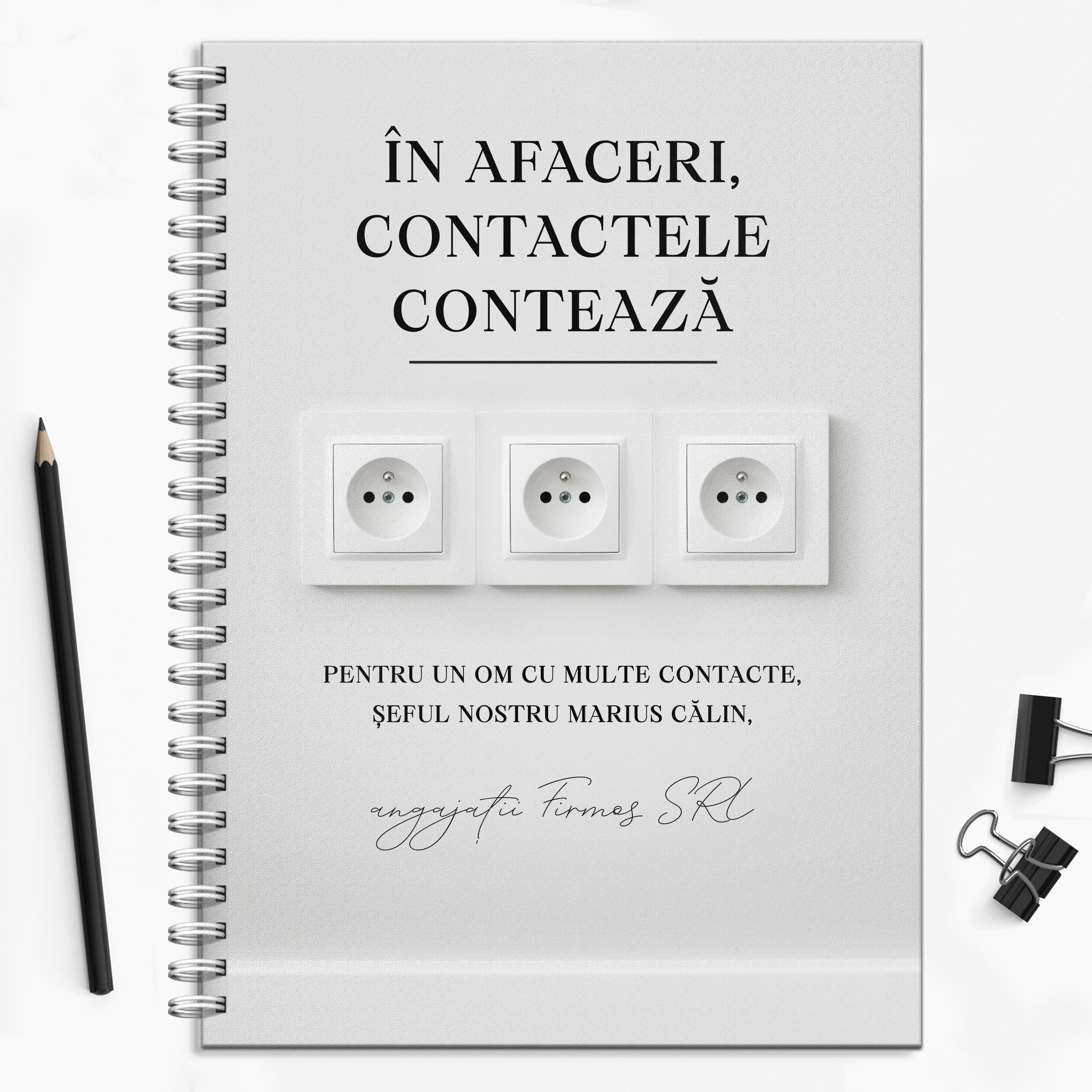 Personalizowany notatnik dla biznesmena