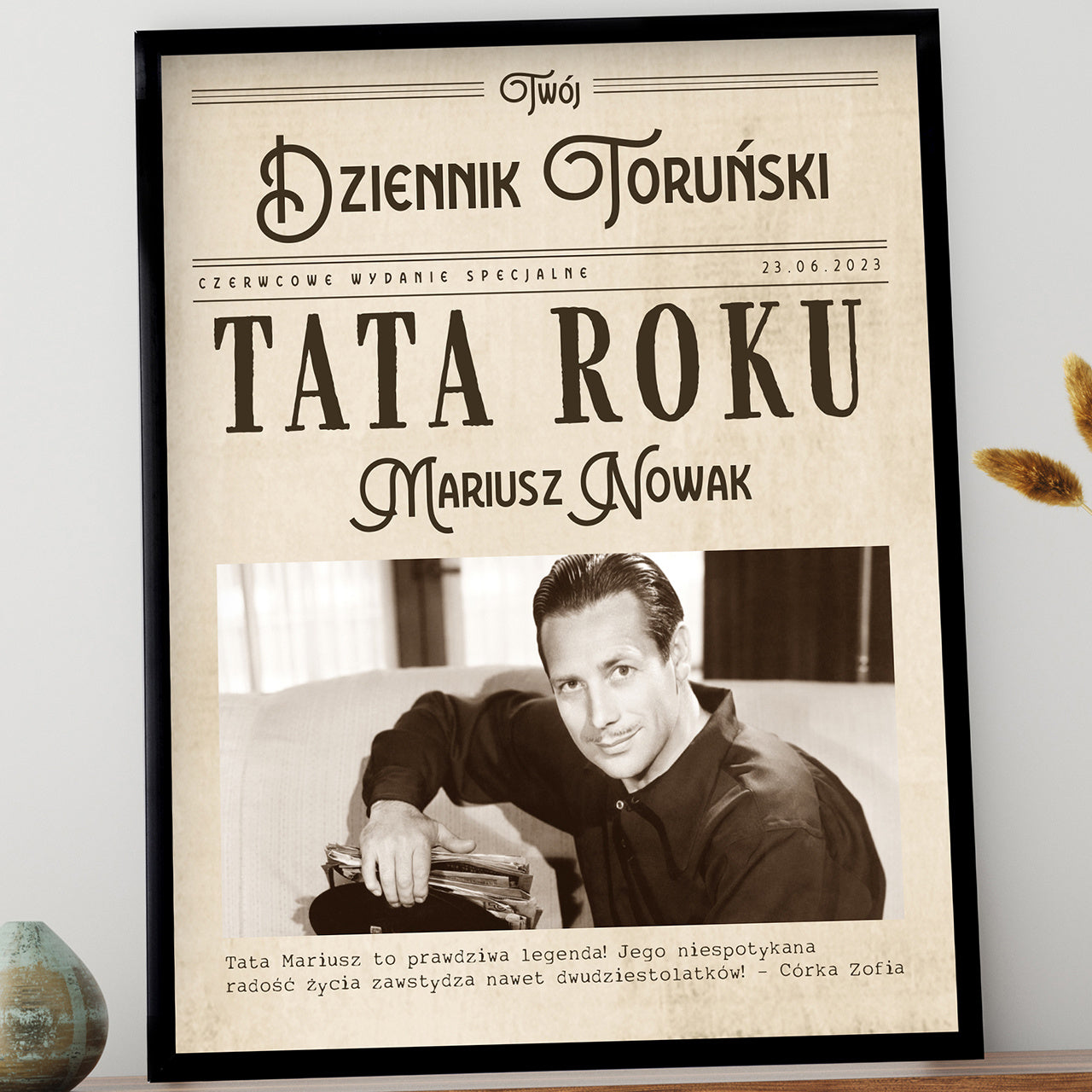 Plakat dla taty - tata roku
