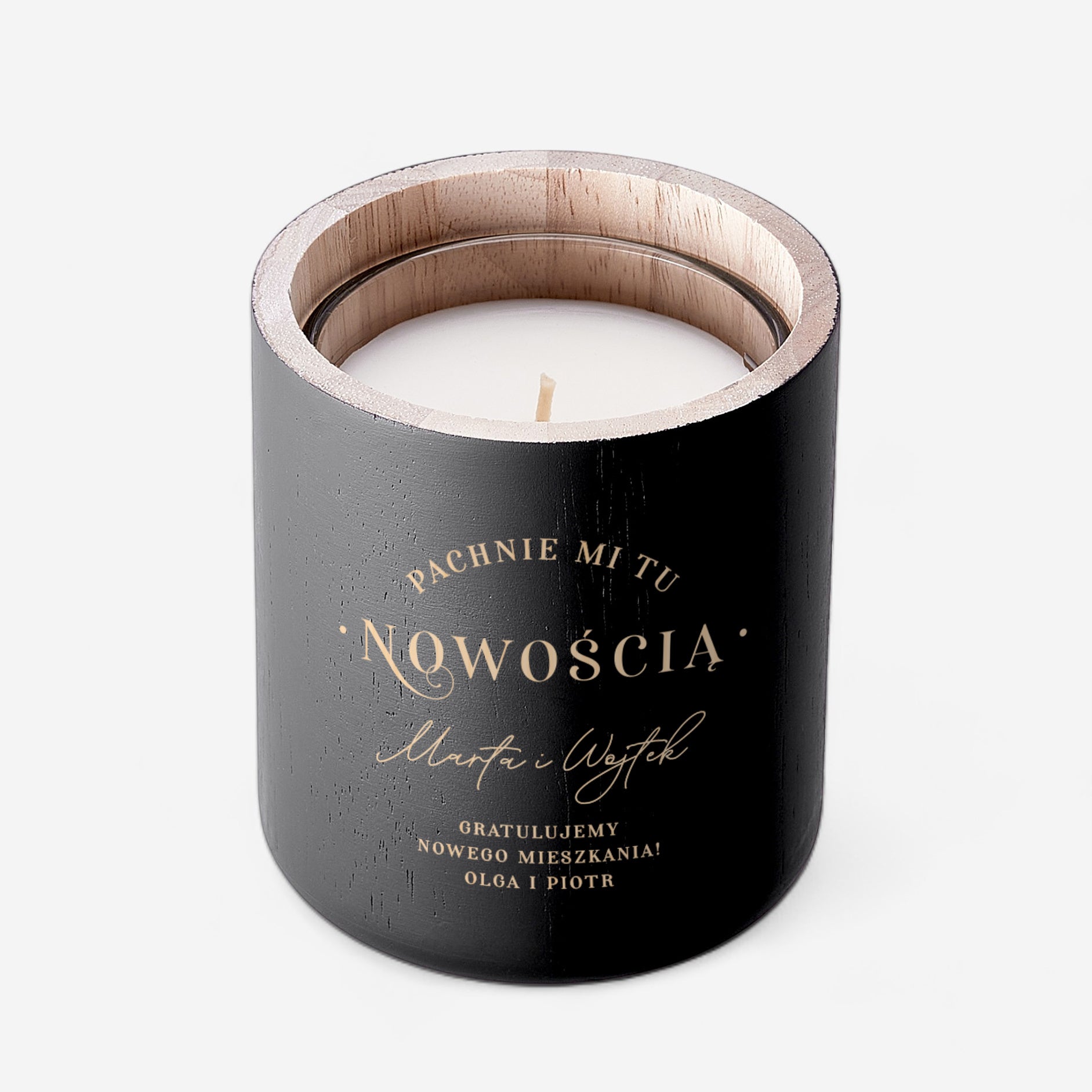 Świeca na parapetówkę - pachnie nowością