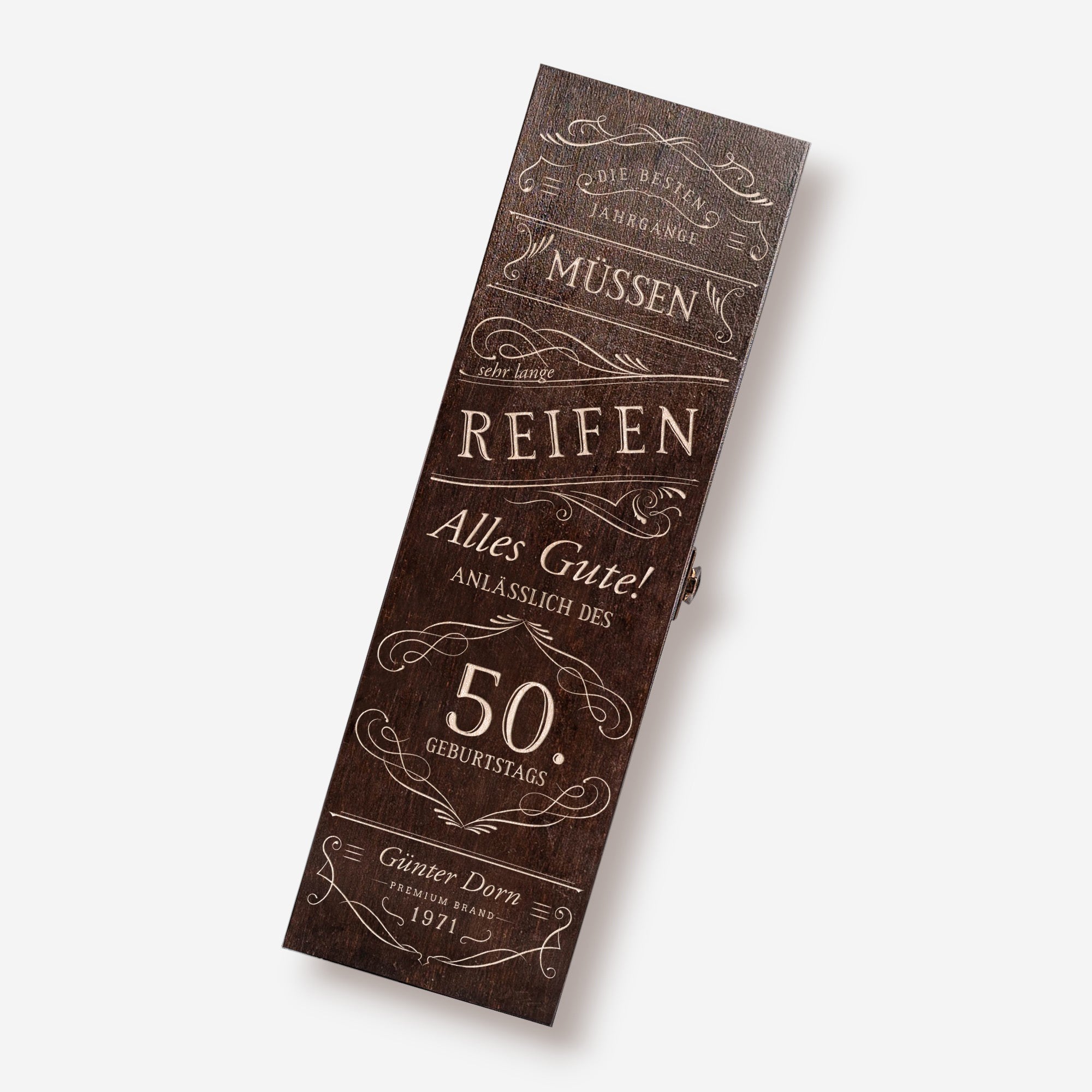 Personalisierte Whisky-Box - GESCHENK ZUM 50. GEBURTSTAG FÜR DEN BRUDER