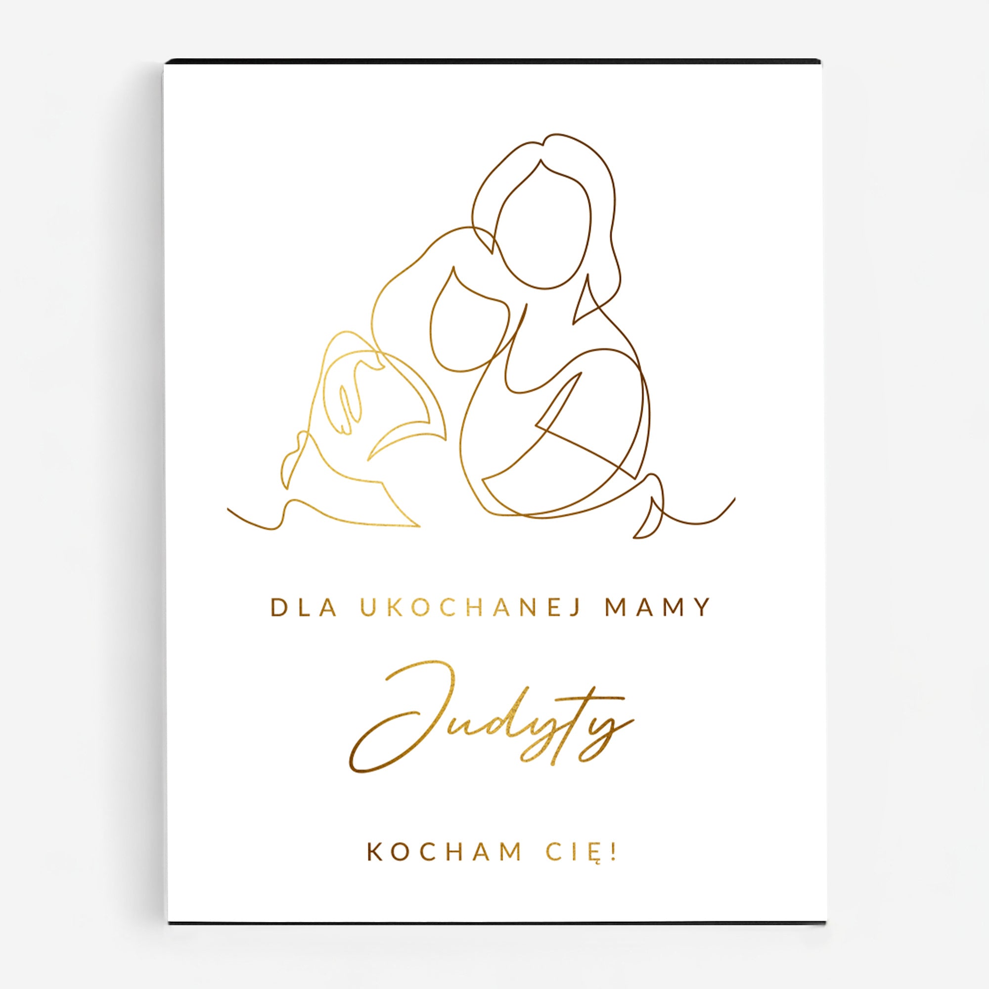 Czekoladki personalizowane ze złoceniem na Dzień Mamy słodki prezent dla mamy prezent na Dzień Mamy