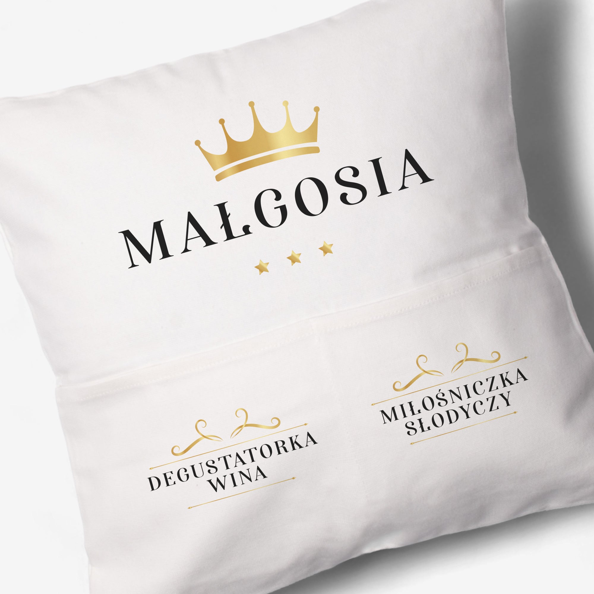 Personalizowana poduszka z kieszeniami - prezent dla Niej