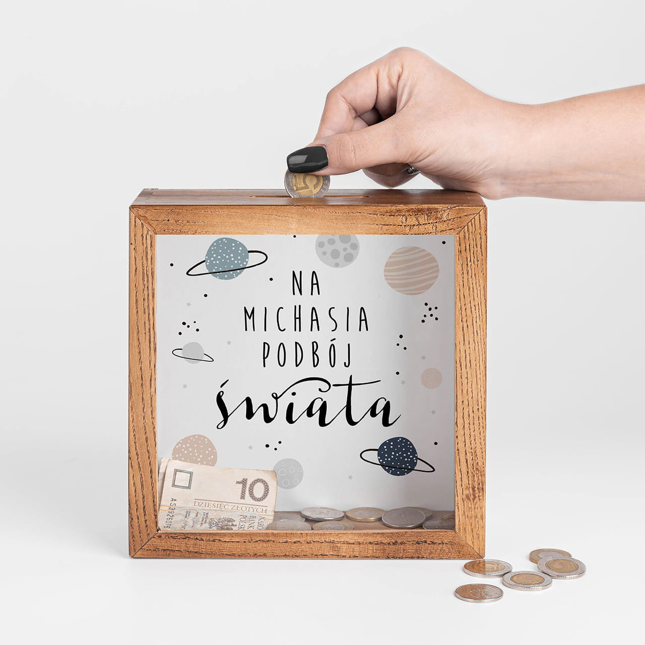 Personalizowana skarbonka na prezent dla chłopca skarbonka dla chłopca prezent na urodziny dla chłopca