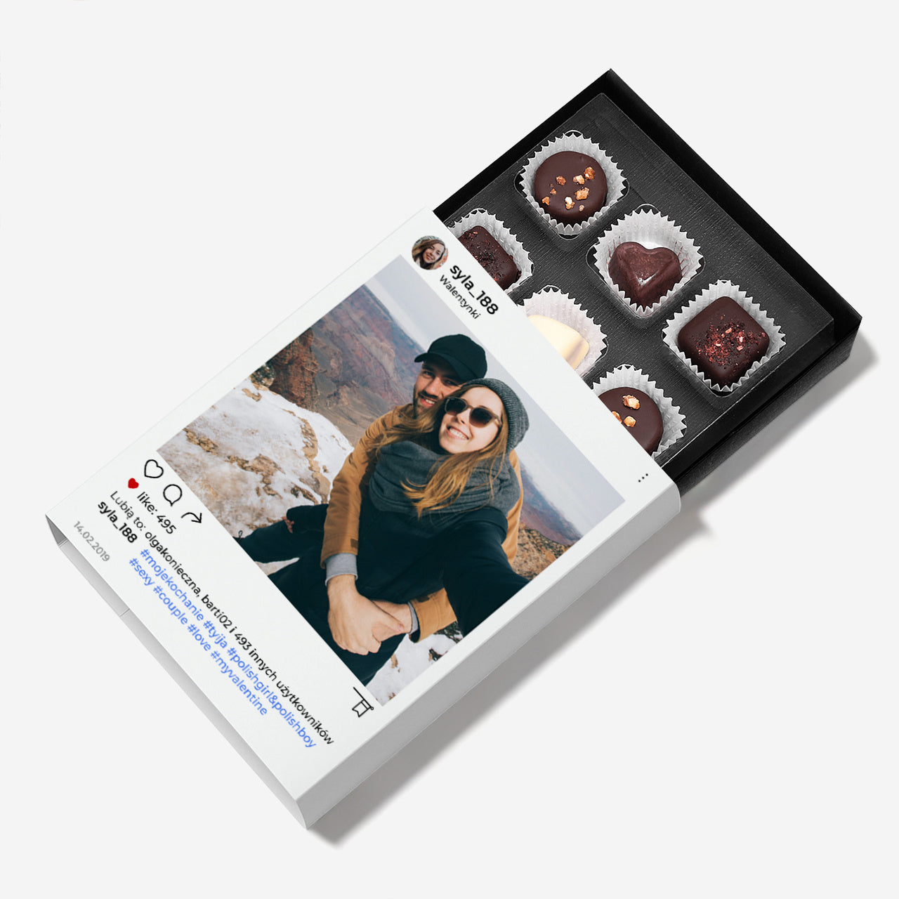 Czekoladki ze zdjęciem - prezent dla dziewczyny na walentynki