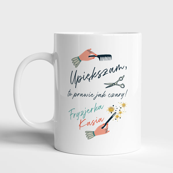 Kubek dla fryzjerki prezent dla fryzjerki personalizowany kubek prezent do salonu fryzjerskiego