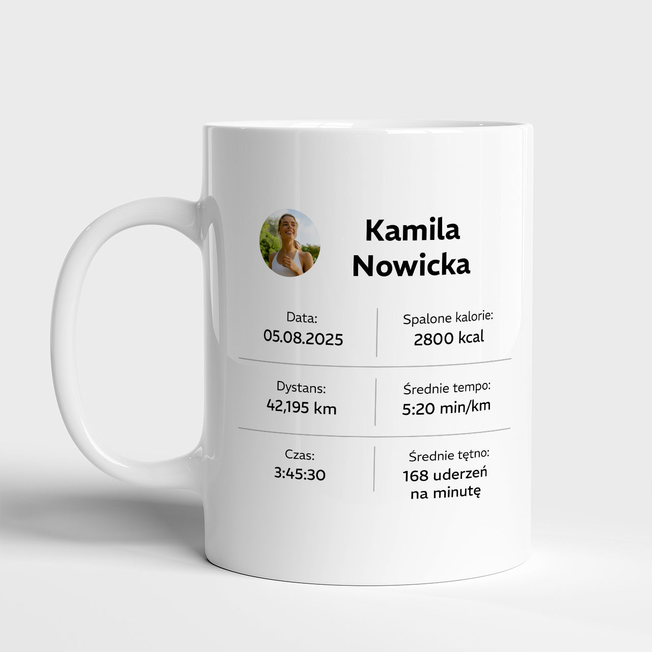 Personalizowany kubek biegaczki - prezent dla sportowca