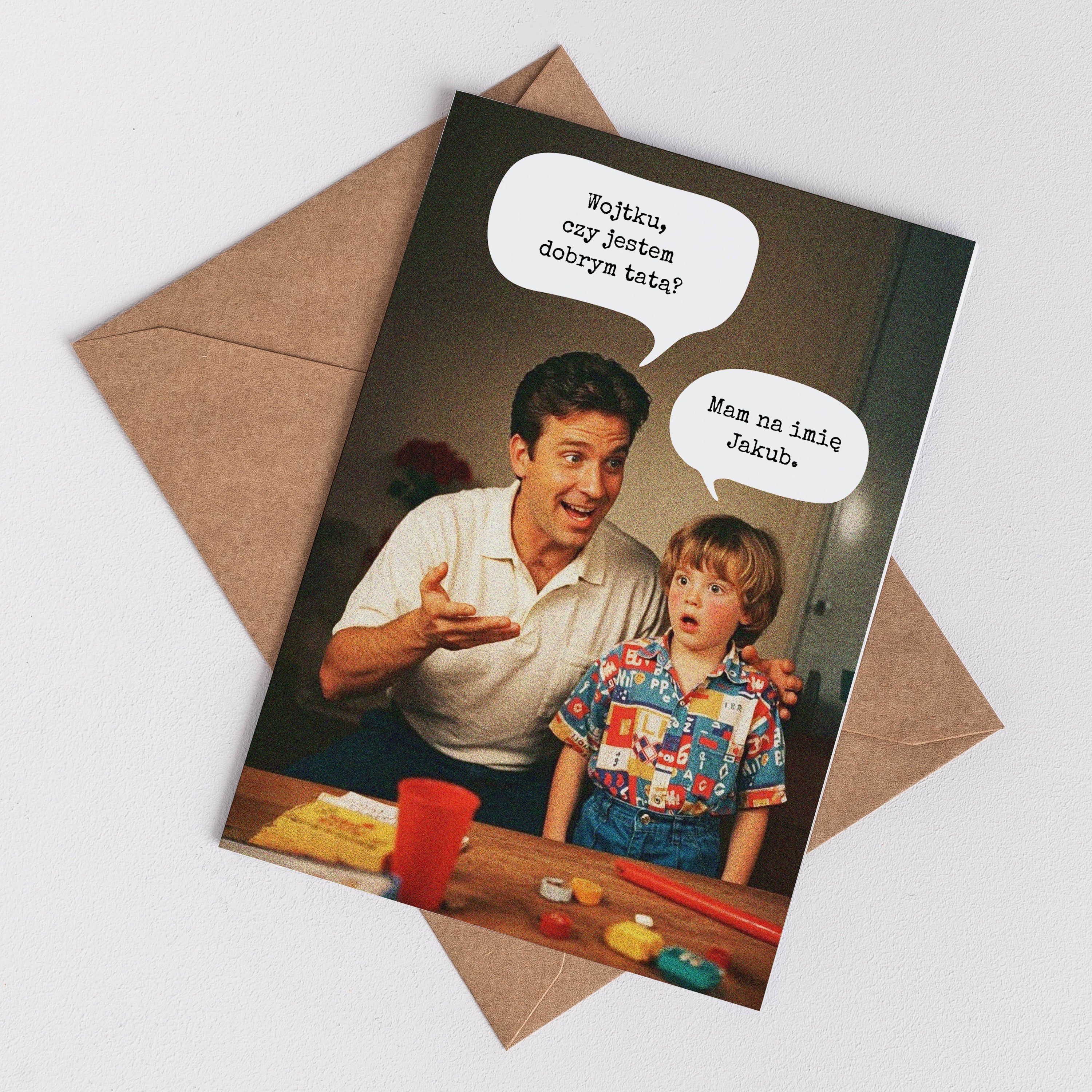 Śmieszna kartka na Dzień Taty – retro kartka personalizowana dla Taty prezent dla Taty na Dzień Taty