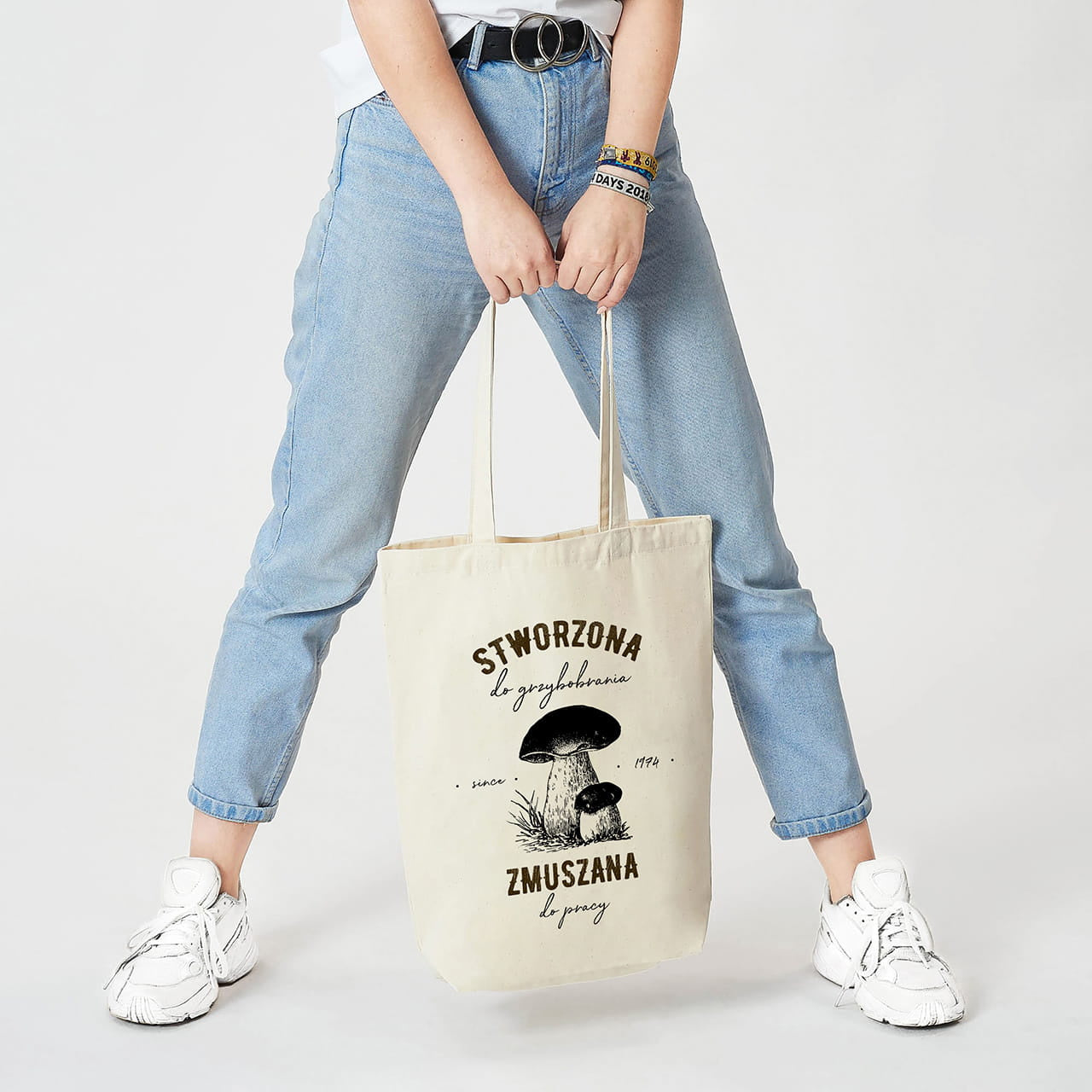 Bawełniana torba personalizowana - prezent dla grzybiarza