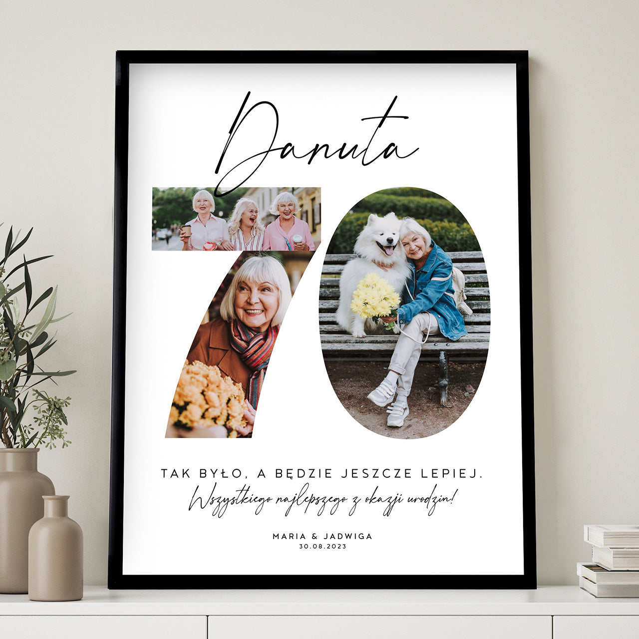 Personalizowany plakat - prezent na 70 urodziny
