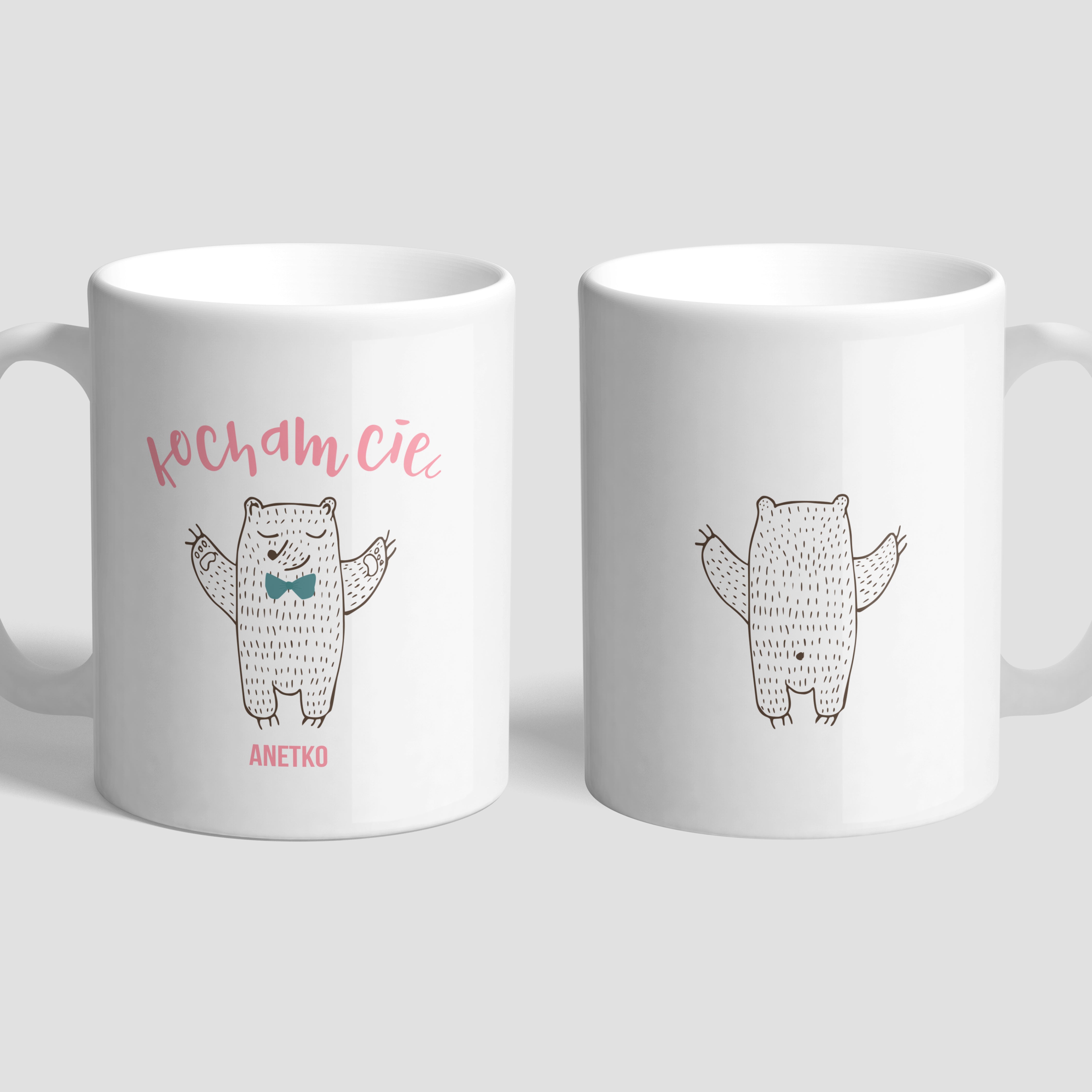 Personalizowany kubek - Miś - prezent dla narzeczonej kubek personalizowany prezent dla ukochanej