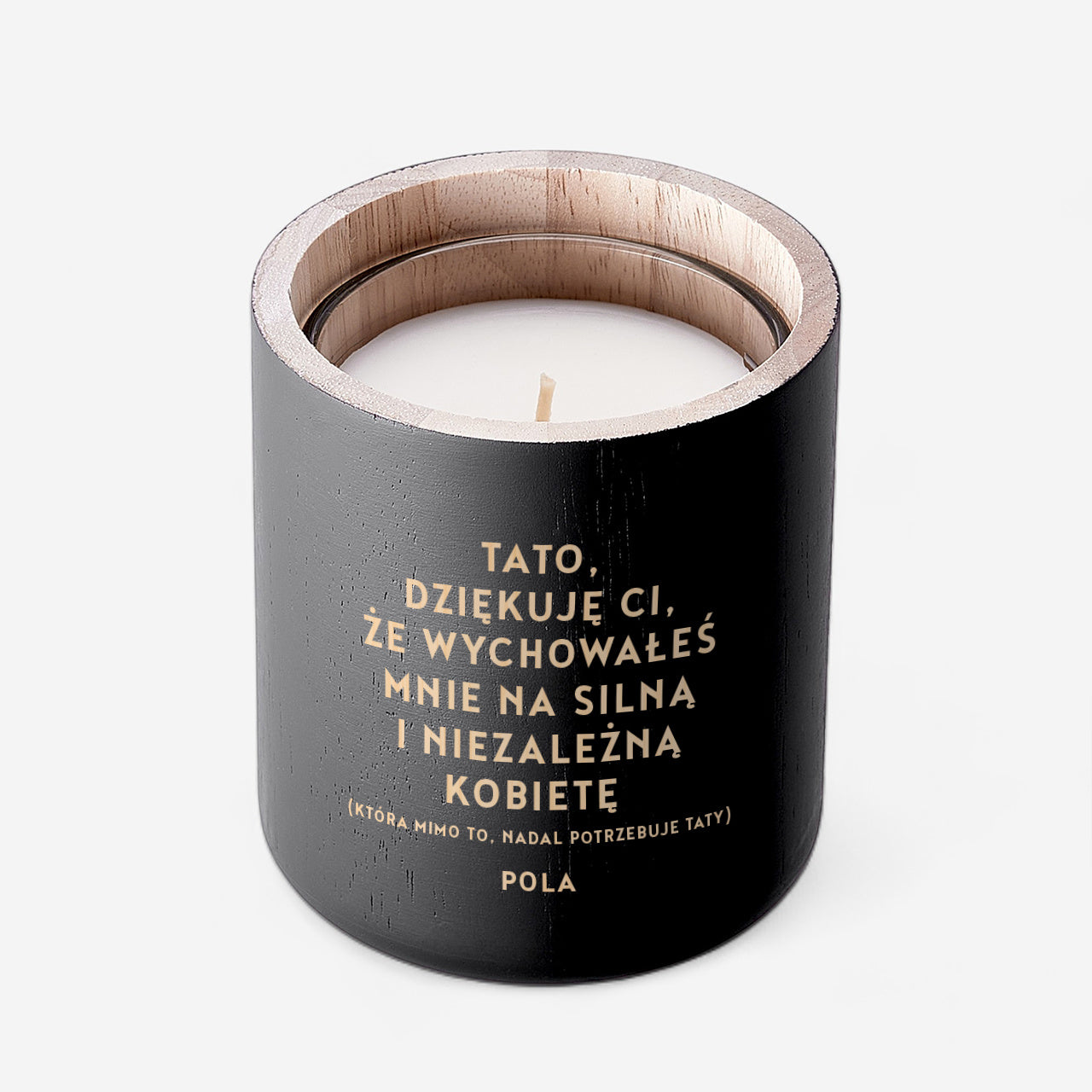 Personalizowana świeca z podziękowaniem - prezent dla taty