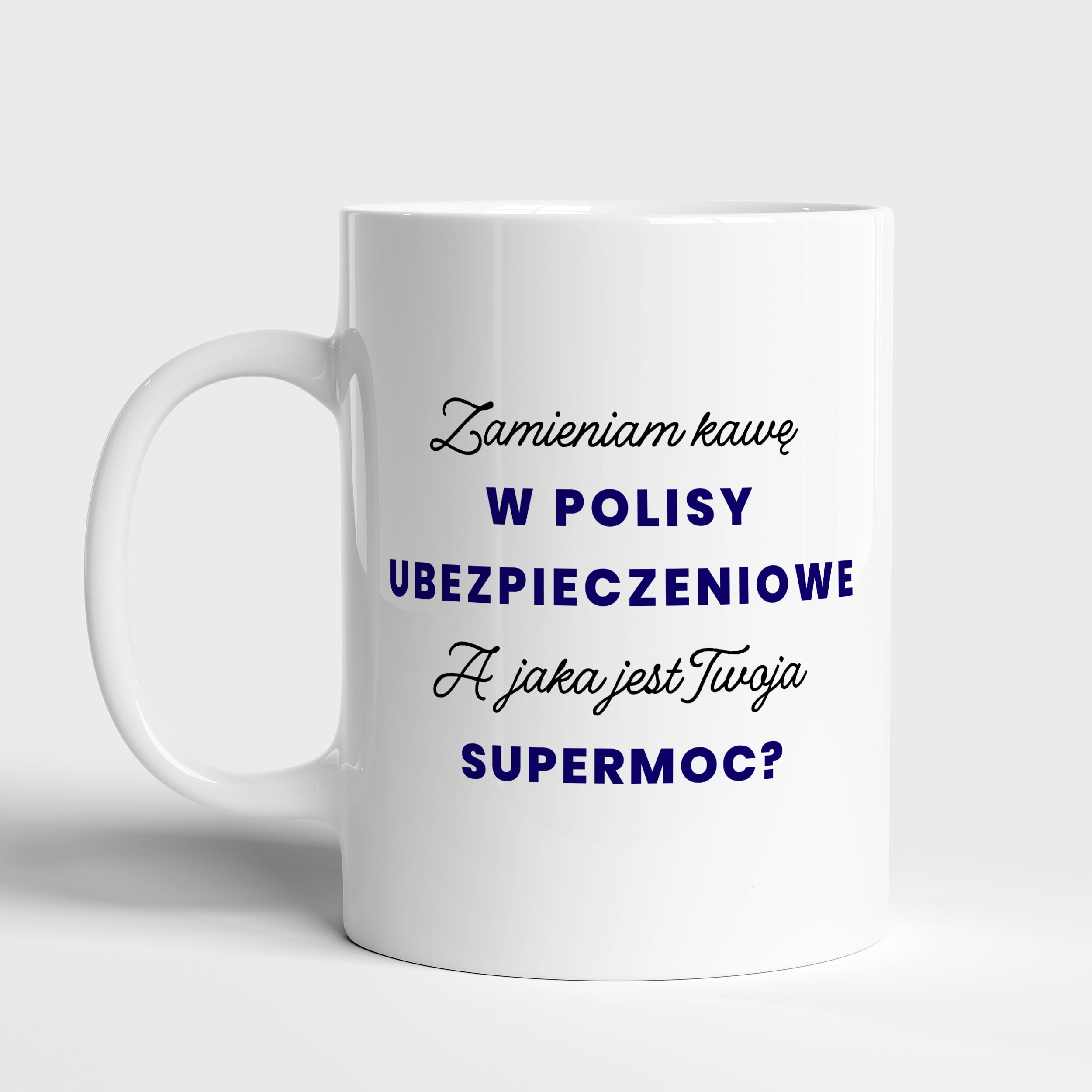 Kubek personalizowany - Polisy - śmieszny prezent dla agenta ubezpieczeniowego