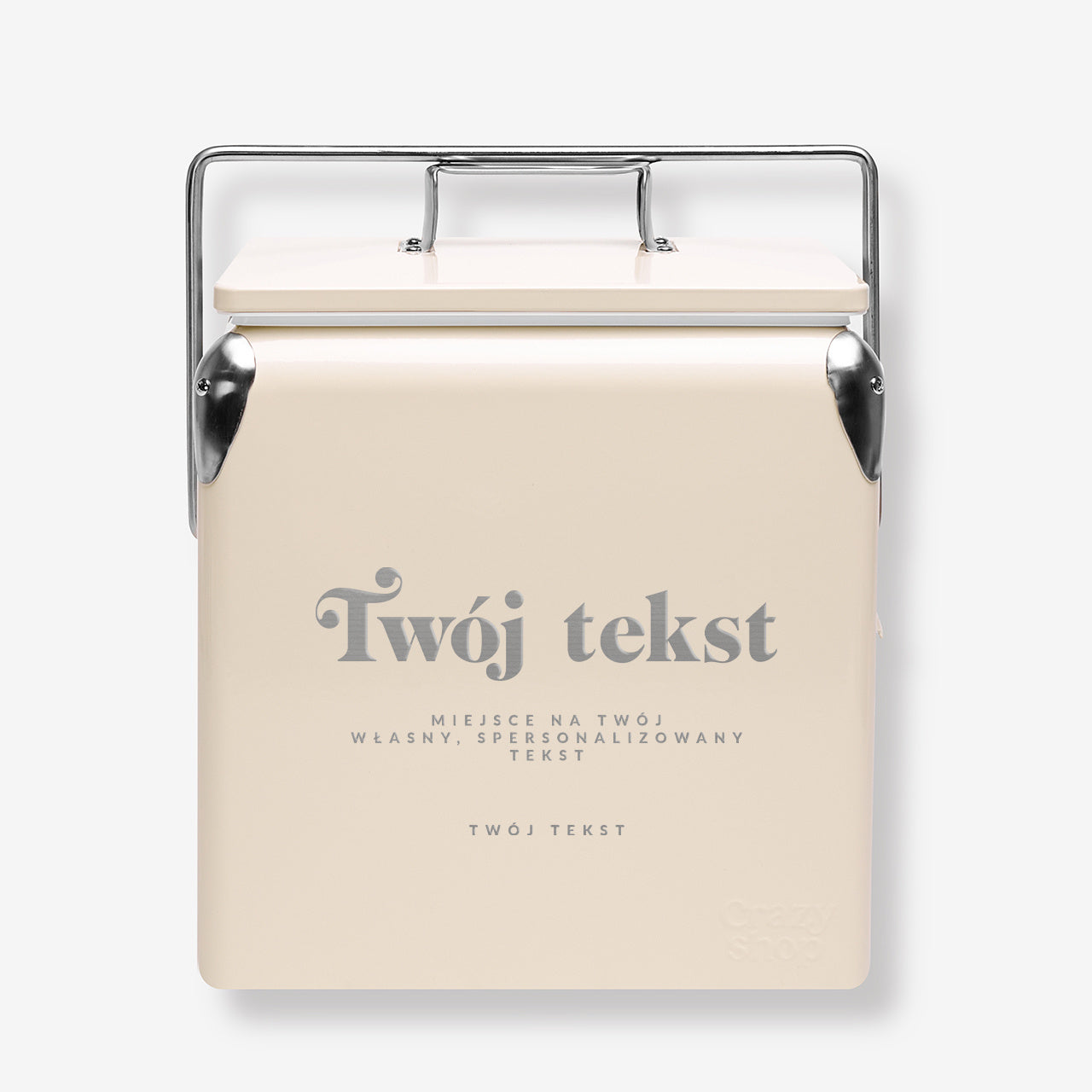 Personalizowana lodówka turystyczna - Twój Tekst przenośna lodówka turystyczna personalizowany prezent 